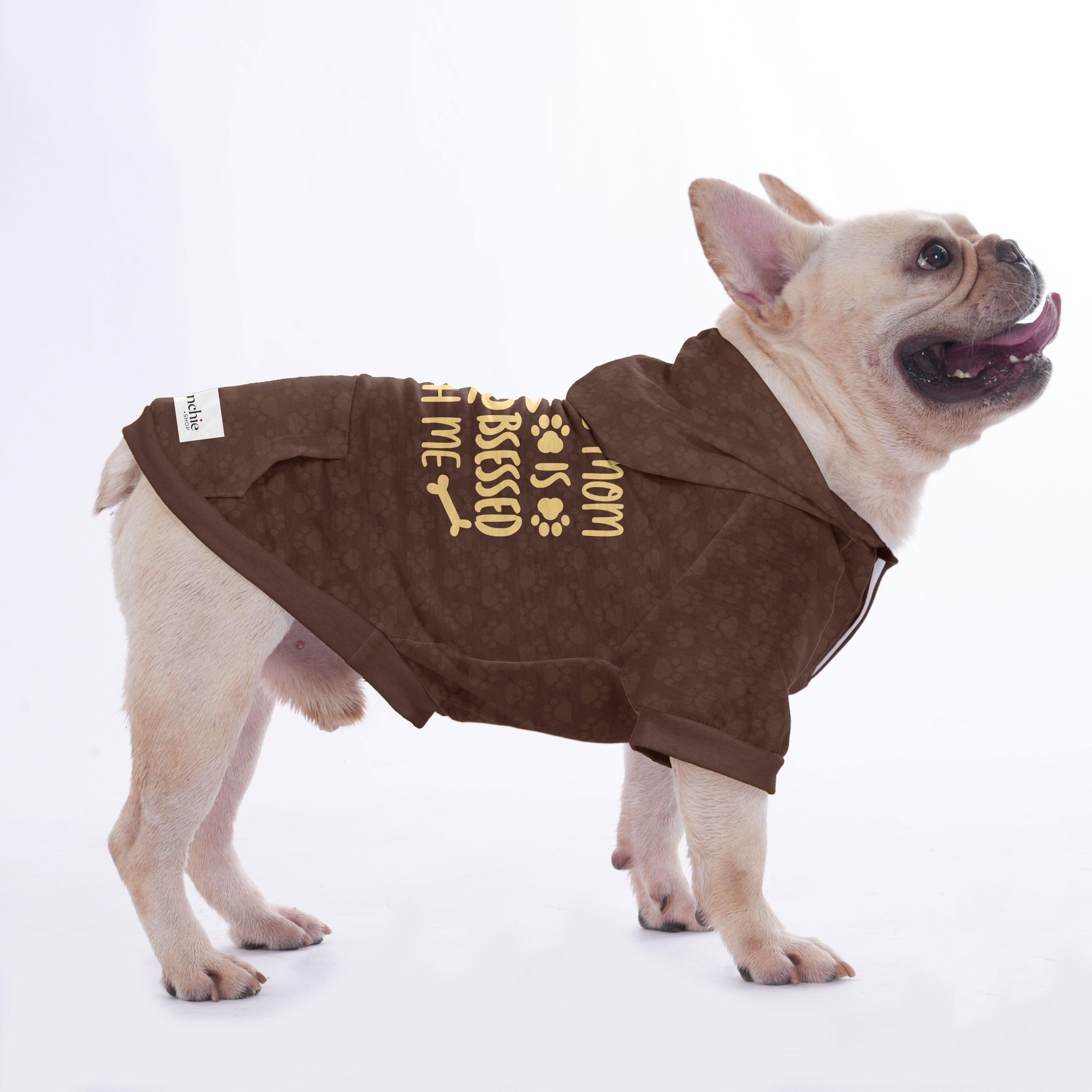 MY MOM IS OBSESSED with ME - Hoodies for French for French Bulldogs-fadou