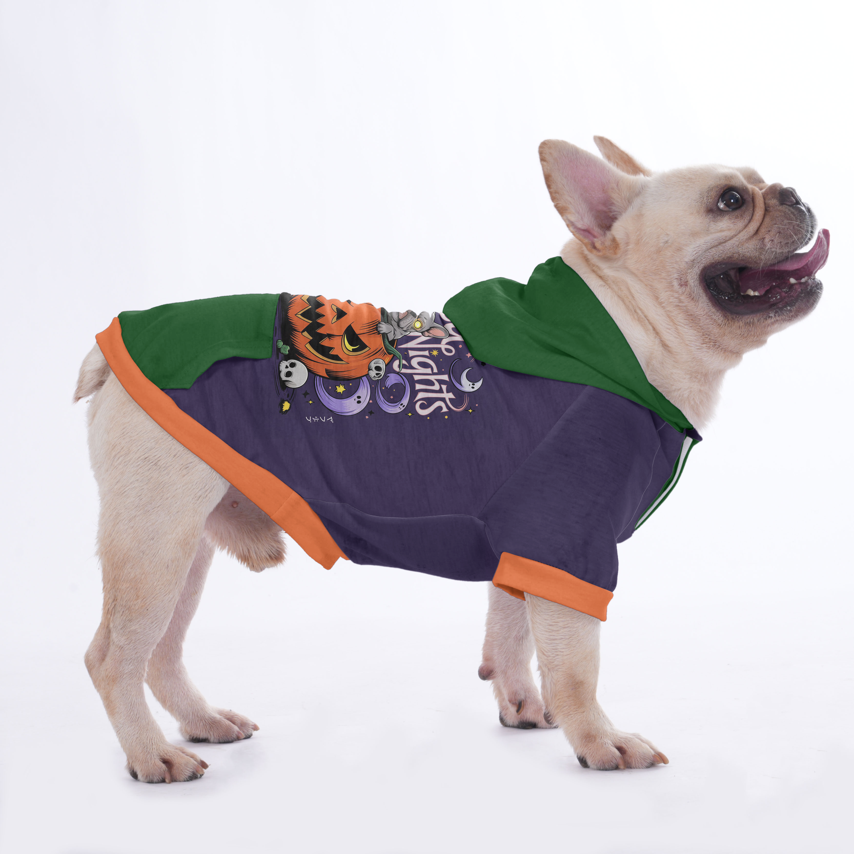 French Bulldog Halloween Cozy Hoodie for Short-Nosed Dogs-fadou