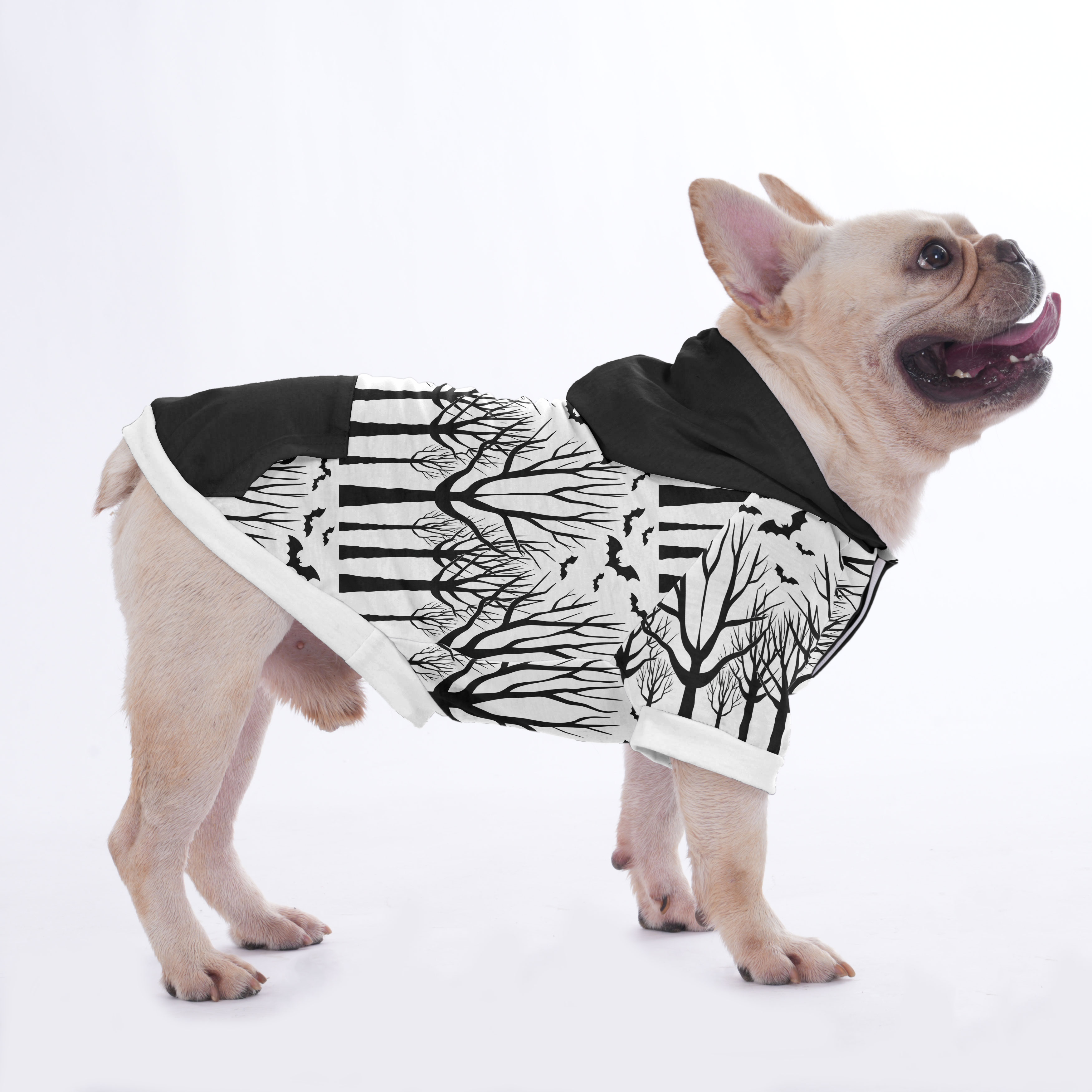 Chi French Bulldog Fleece Hoodie for Brachycephalic Dogs-fadou