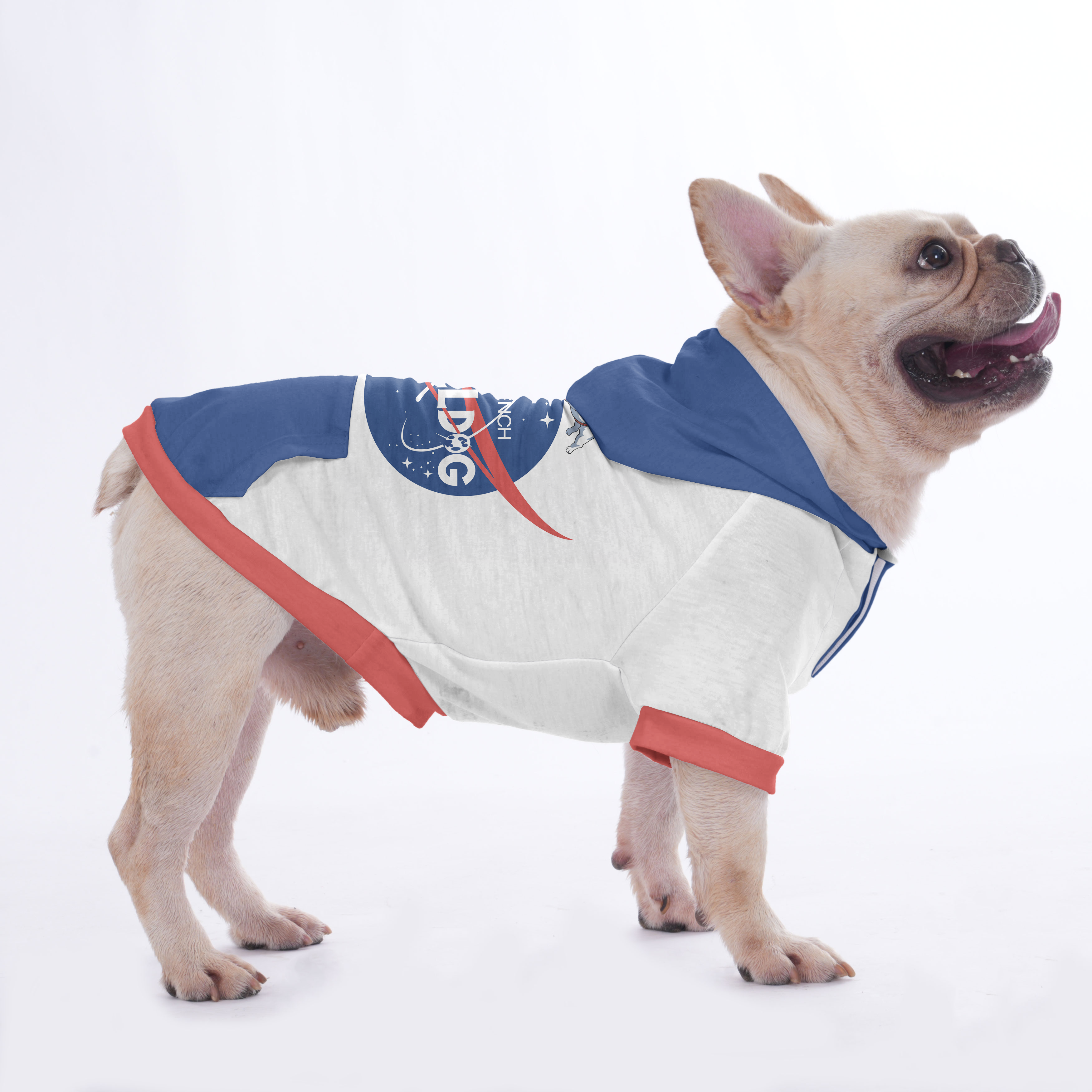 Petey French Bulldog Fleece Hoodie for Flat-Face Breeds-fadou