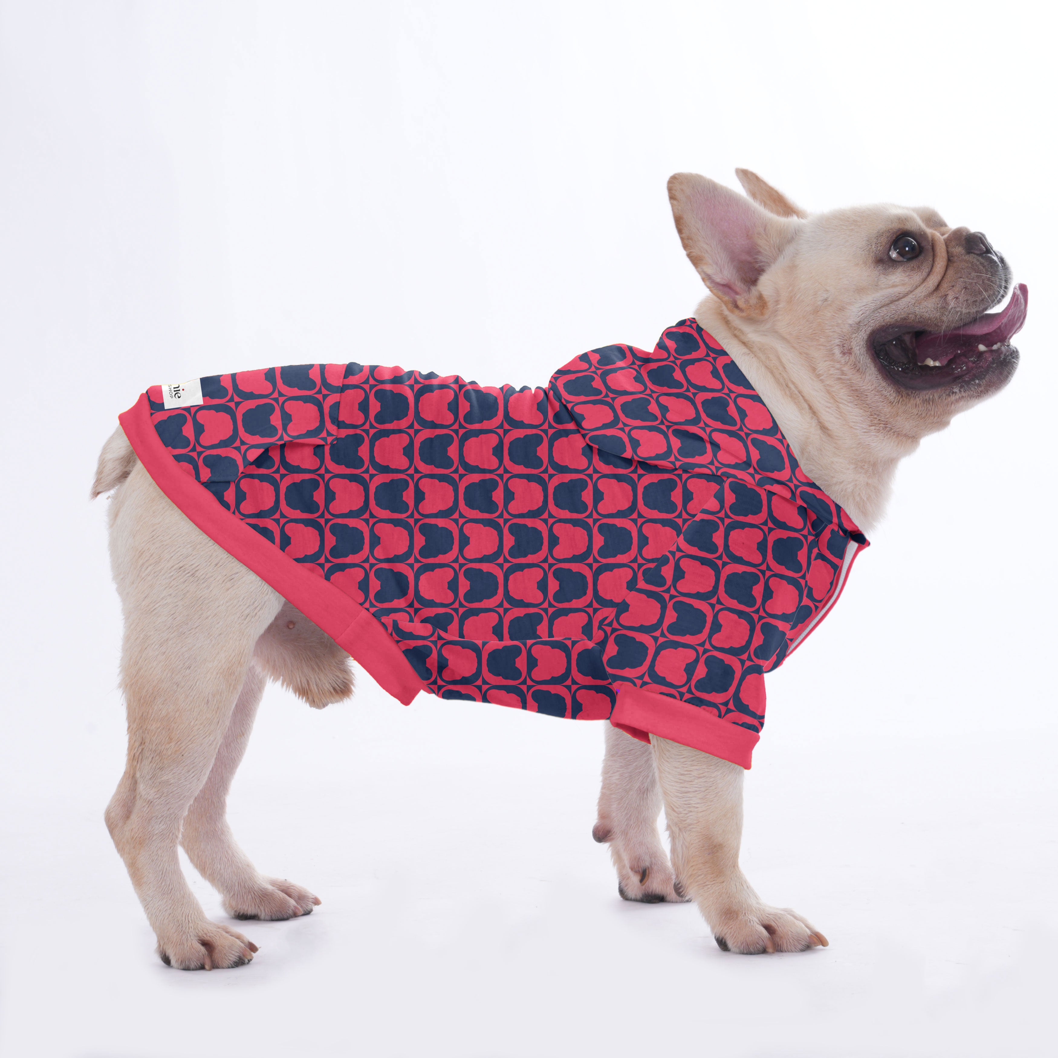 Bowie French Bulldog Fleece Hoodie for Training Sessions-fadou