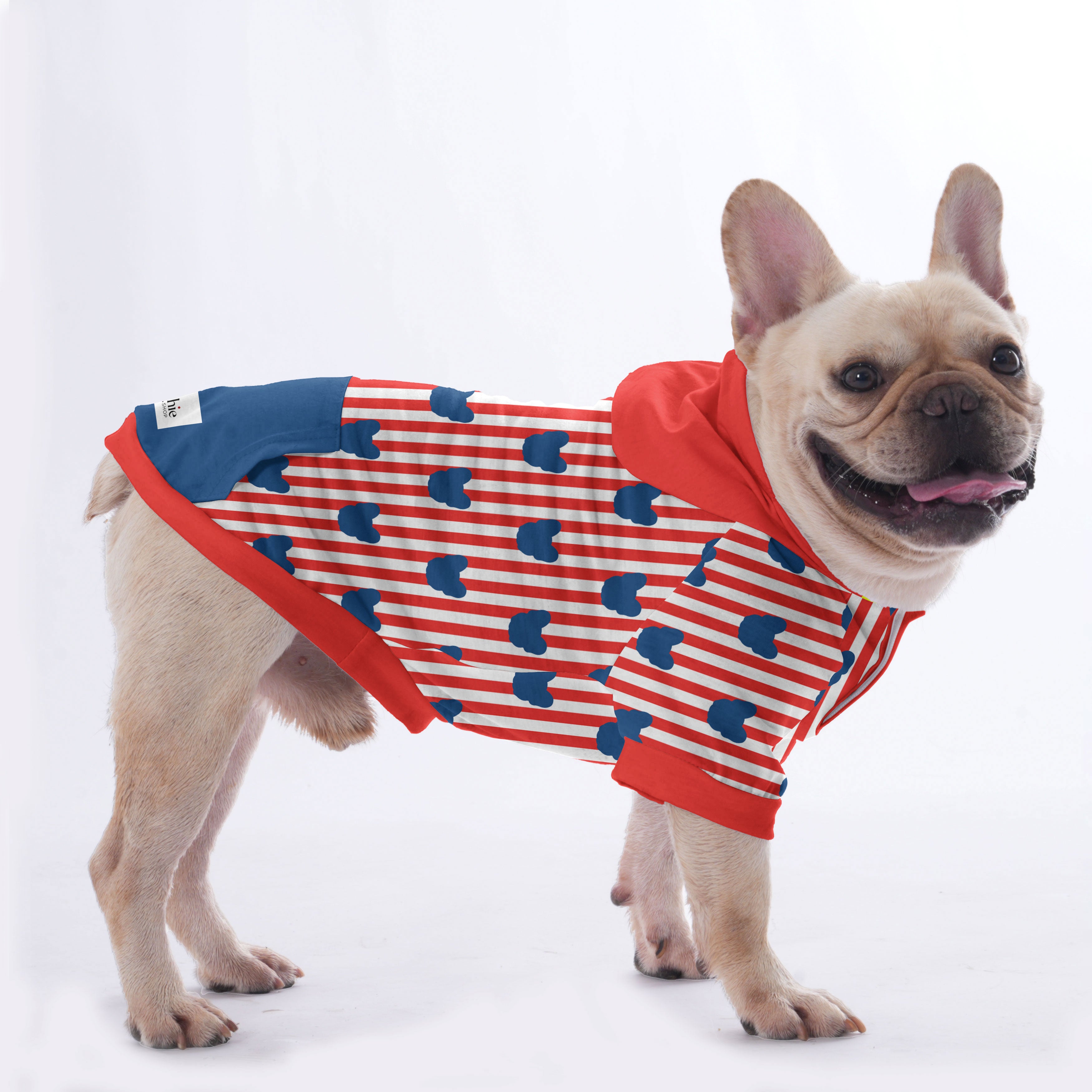 Poof French Bulldog Fleece Hoodie for Training Sessions-fadou