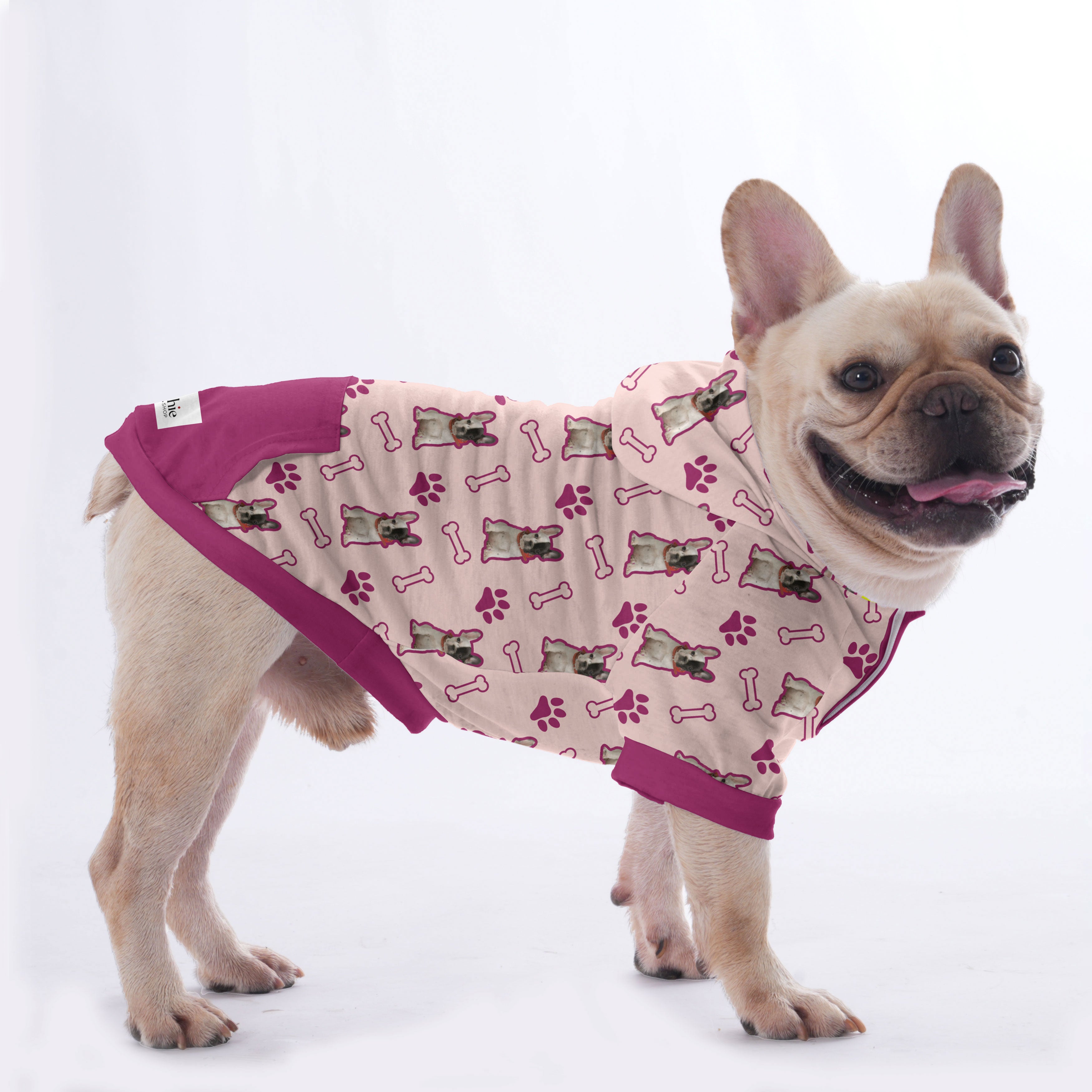 French Bulldog Custom Dog Hoodie for Outdoor Adventures-fadou