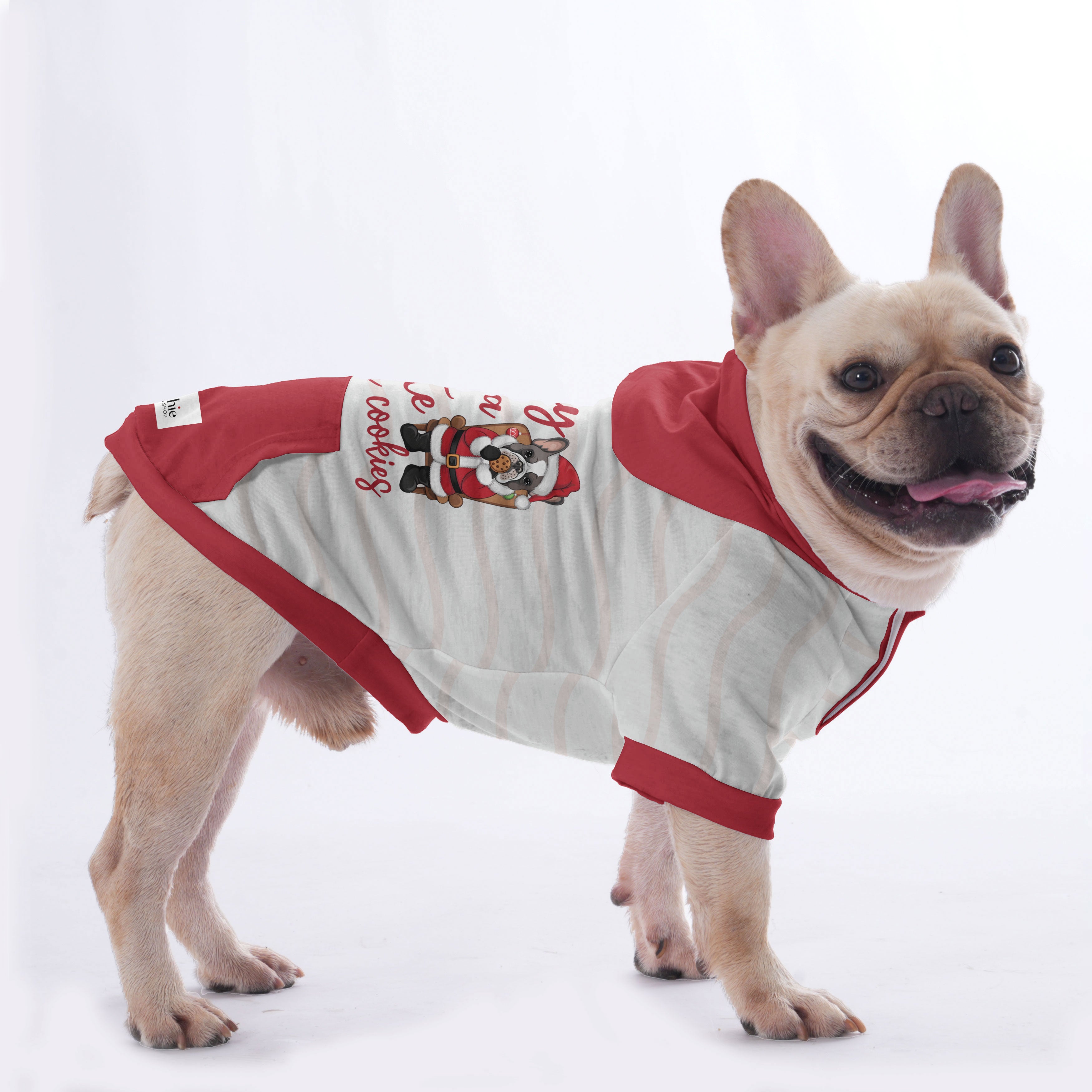 Poppy French Bulldog Fleece Hoodie for Flat-Face Breeds-fadou