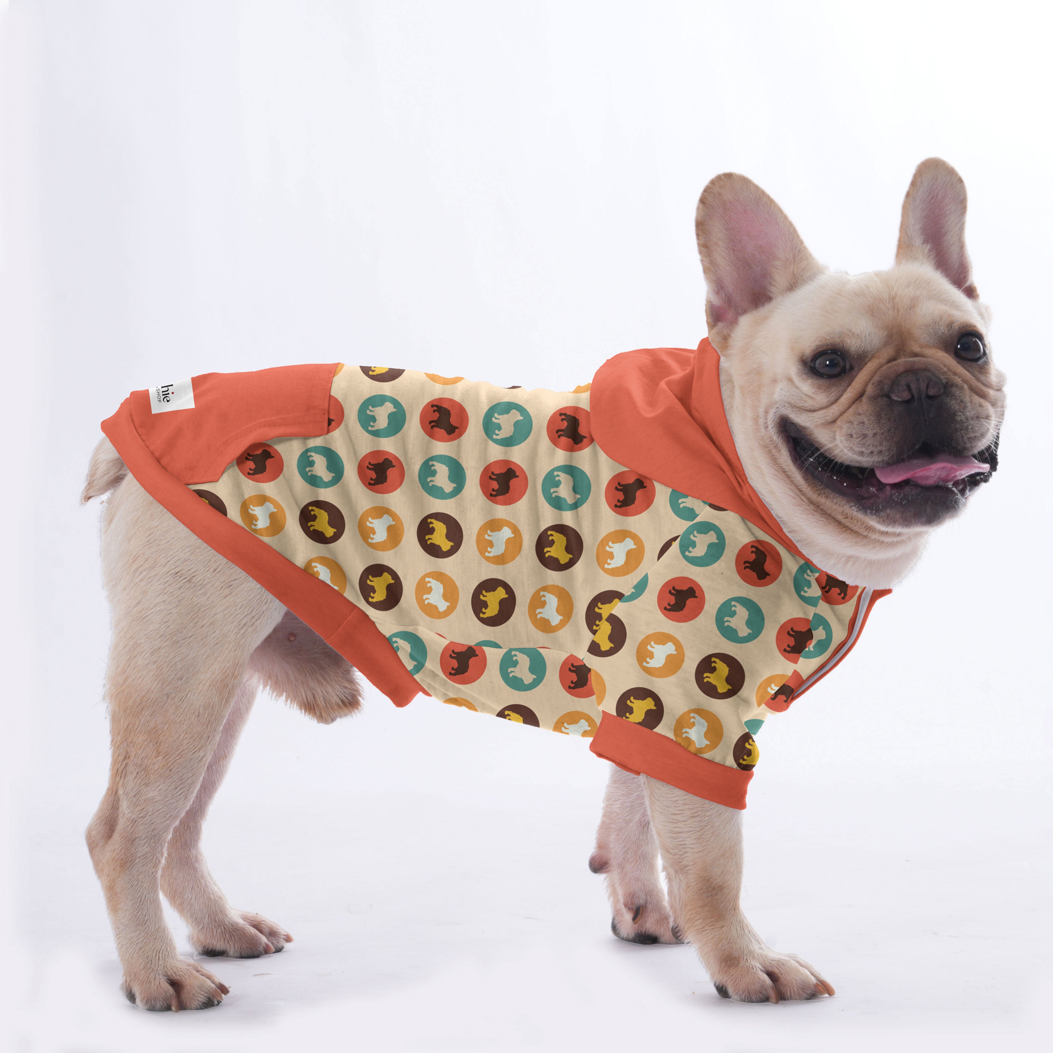 Charcoal Frenchie Pet Sweatshirt for Brachycephalic Dogs-fadou