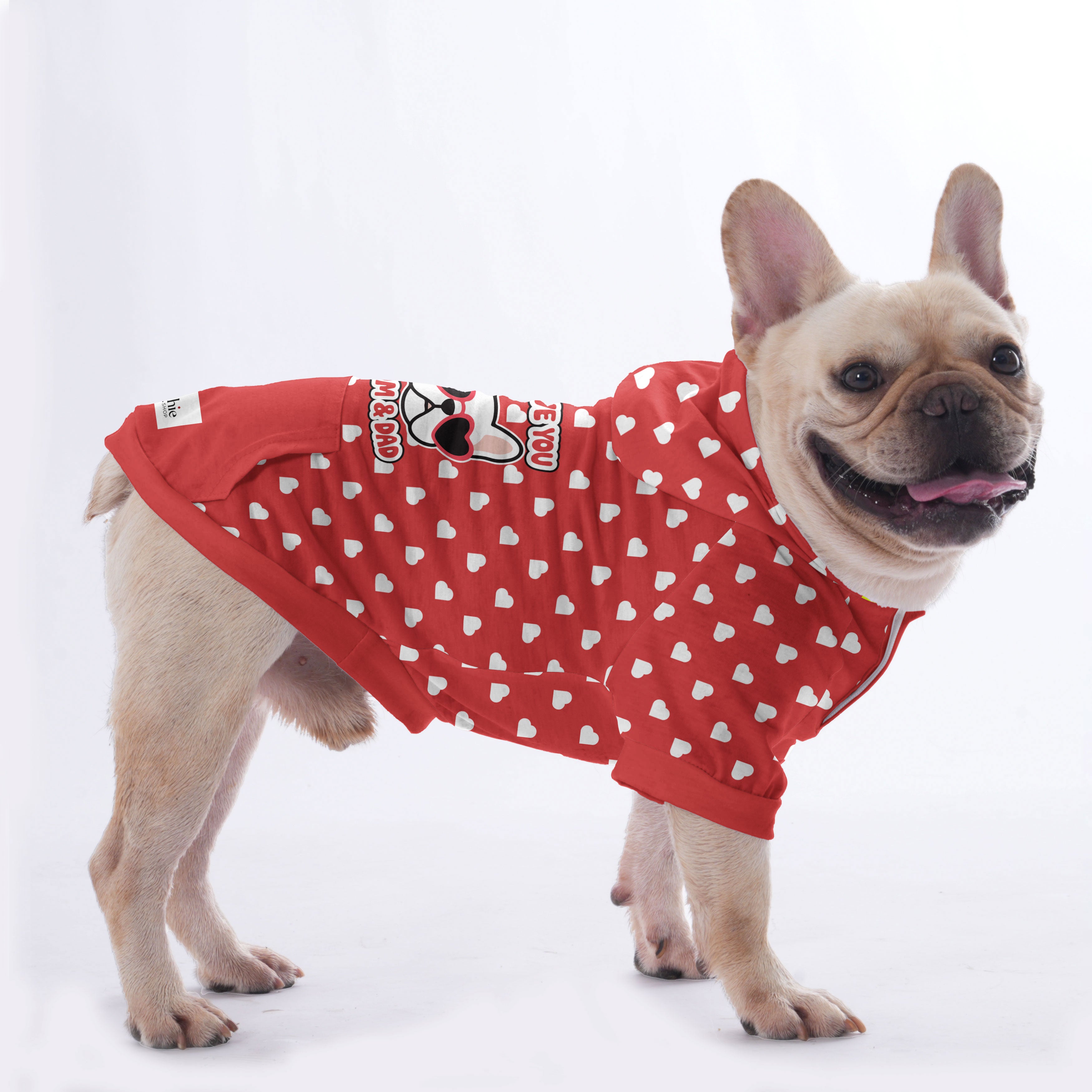 Teeny French Bulldog Dog Hoodie for Brachycephalic Dogs-fadou