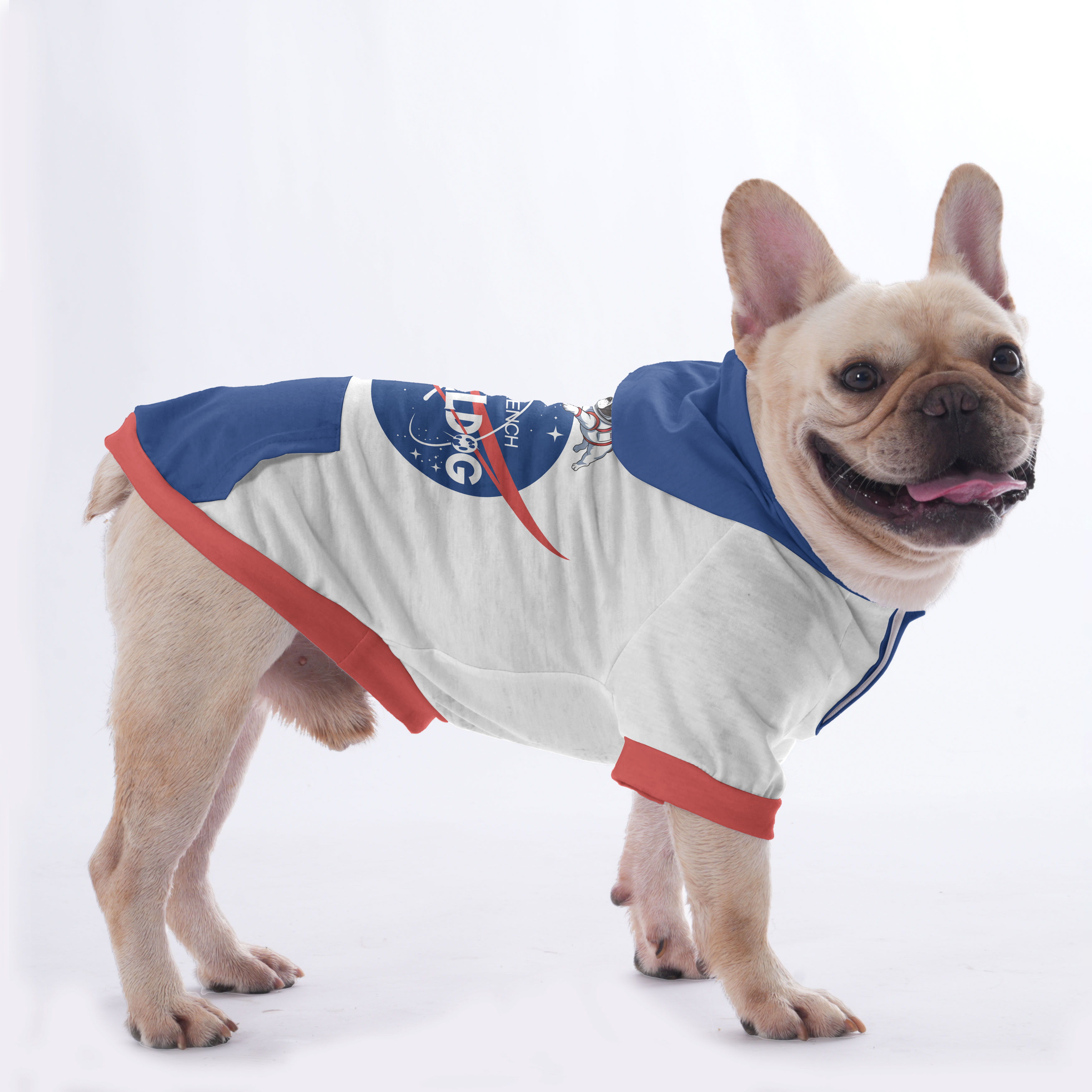 Petey French Bulldog Fleece Hoodie for Flat-Face Breeds-fadou
