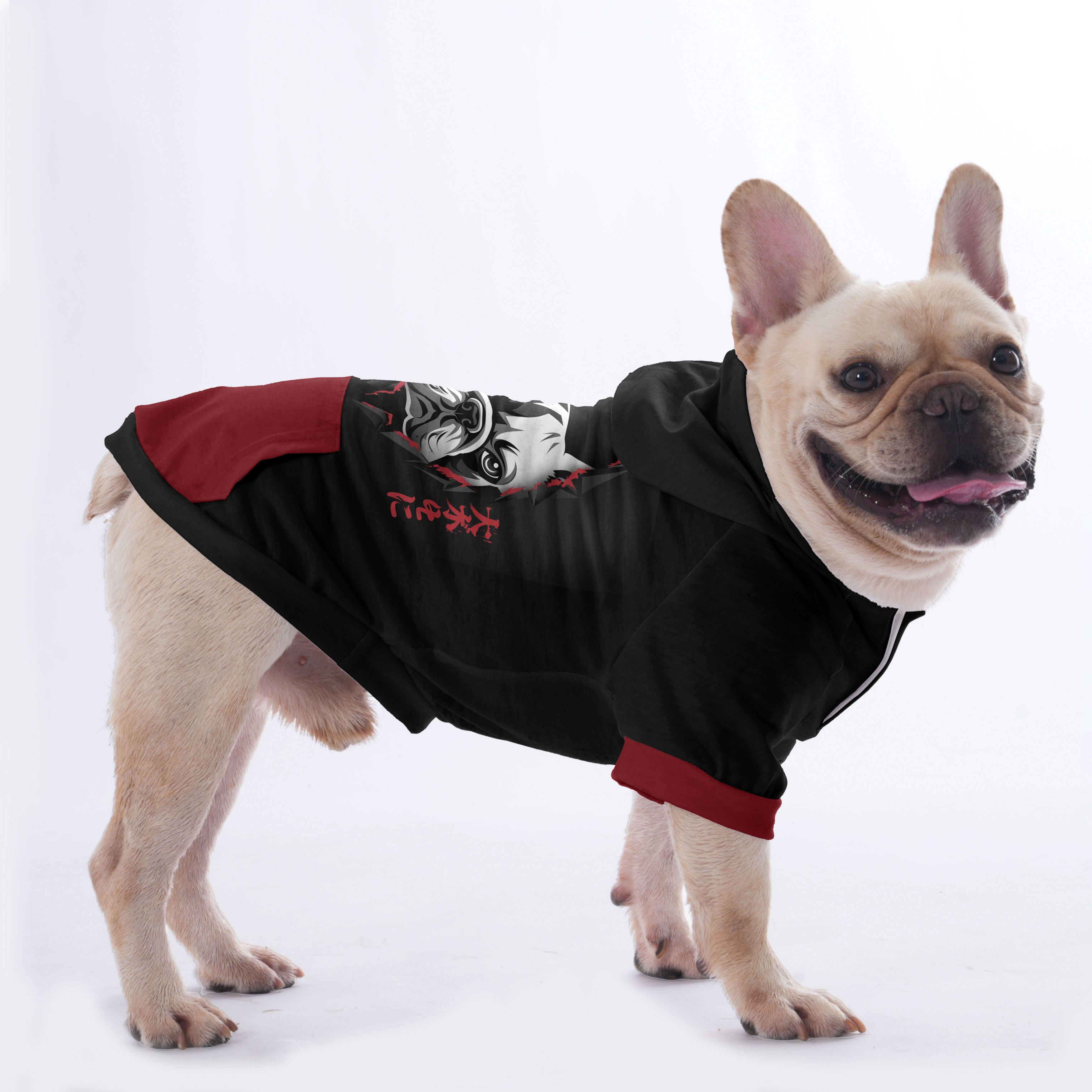 Honey French Bulldog Fleece Hoodie for Brachycephalic Dogs-fadou