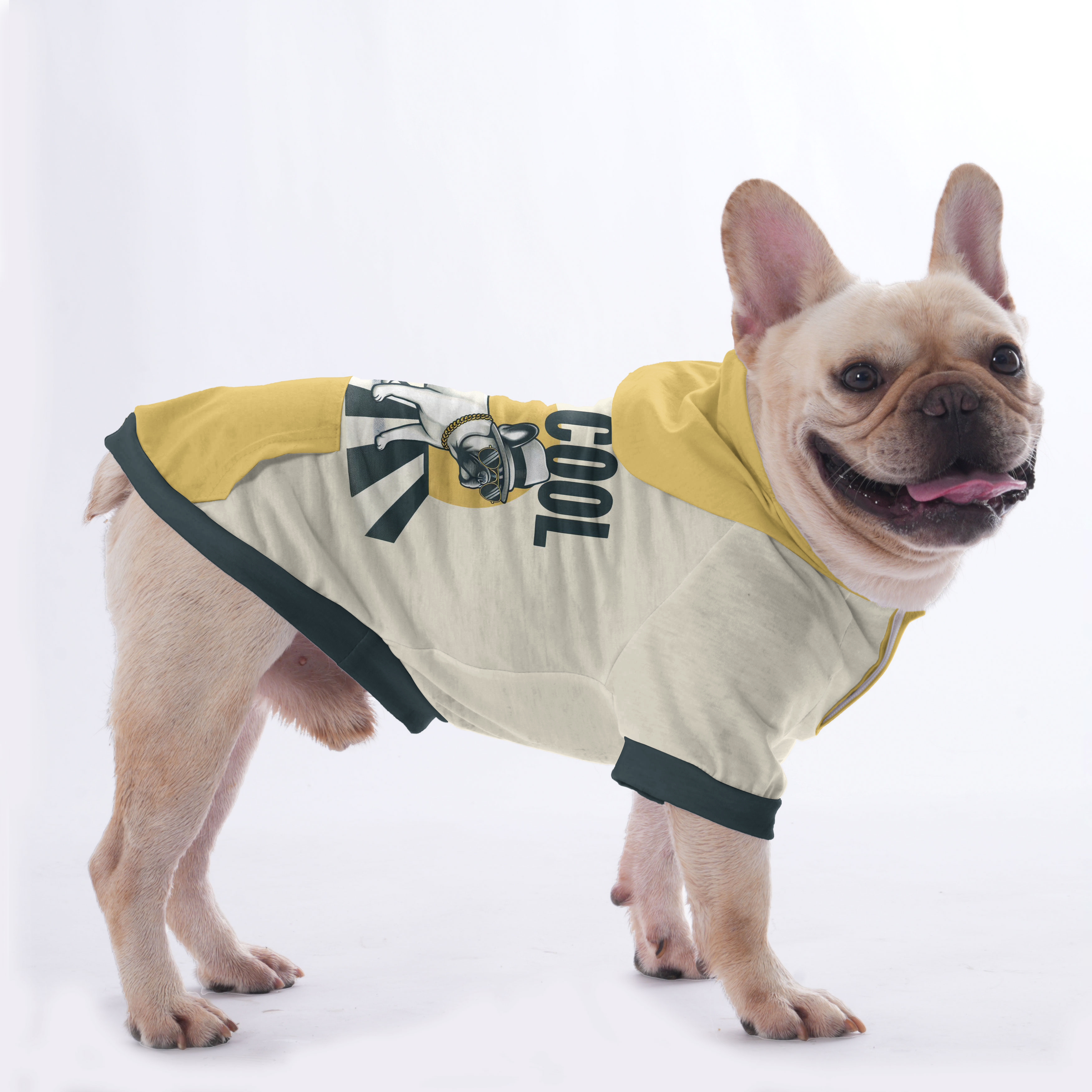 Shelby French Bulldog Fleece Hoodie for Outdoor Adventures-fadou