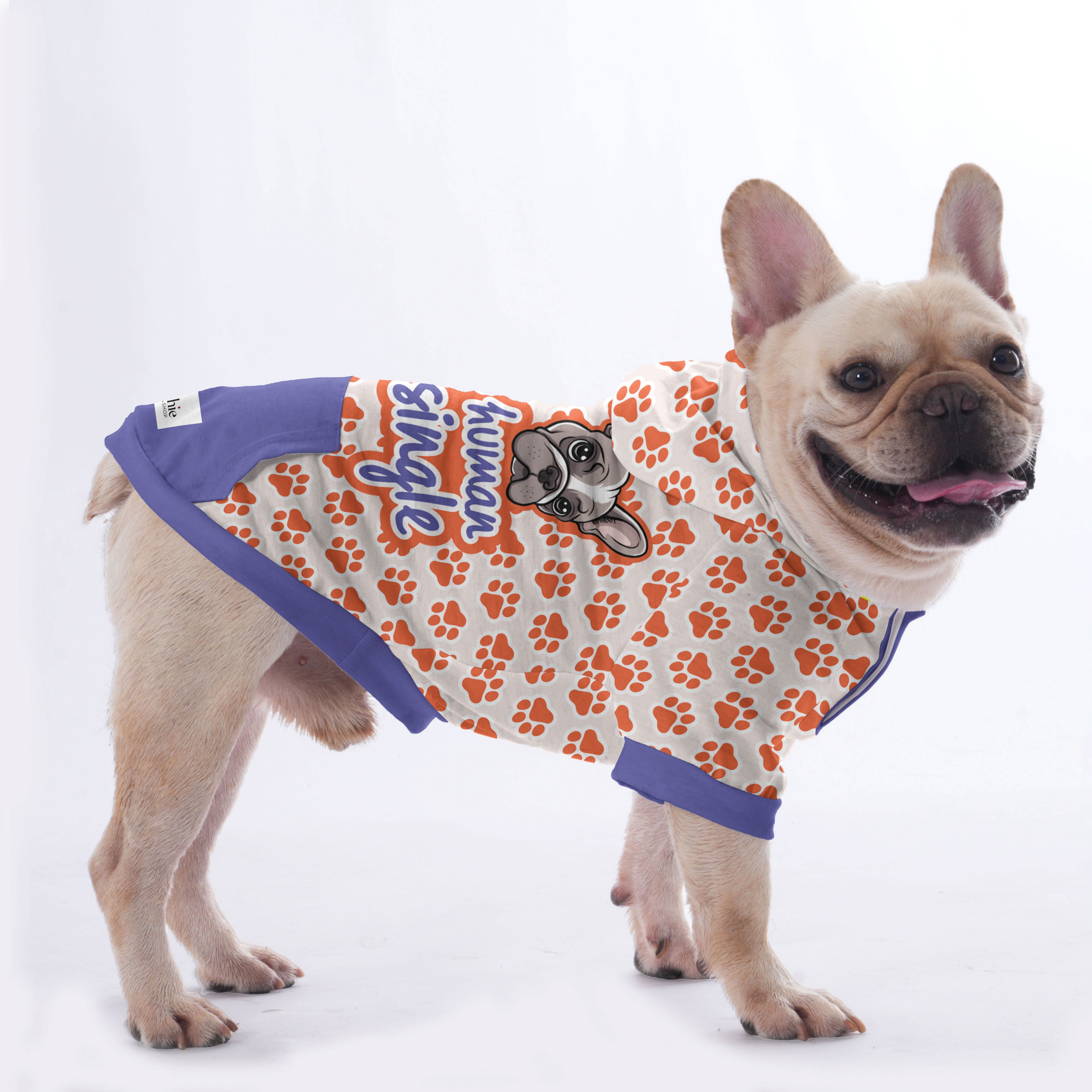 My Human Is Single - Hoodies for French Bulldog | for French Bulldogs-fadou