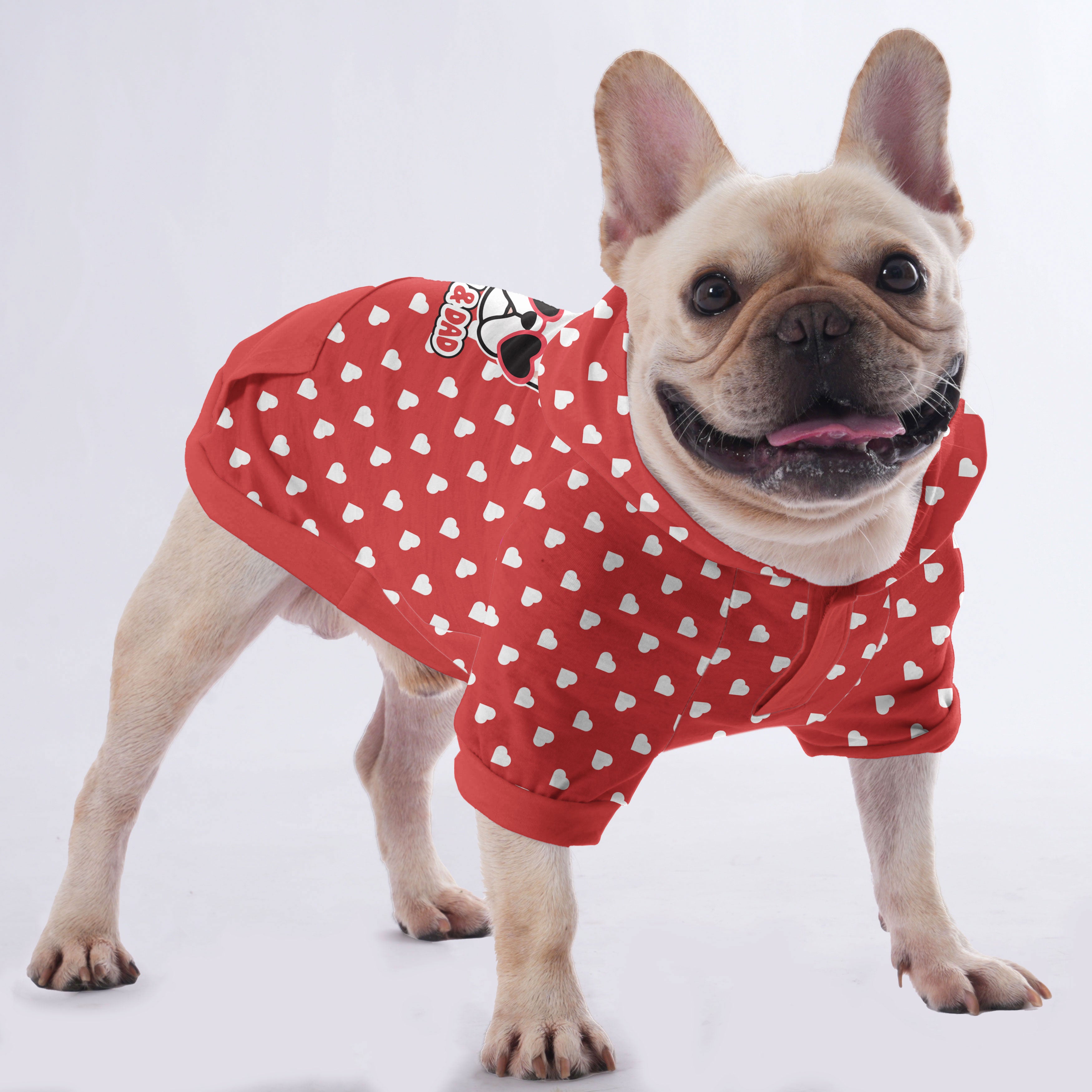 Teeny French Bulldog Dog Hoodie for Brachycephalic Dogs-fadou