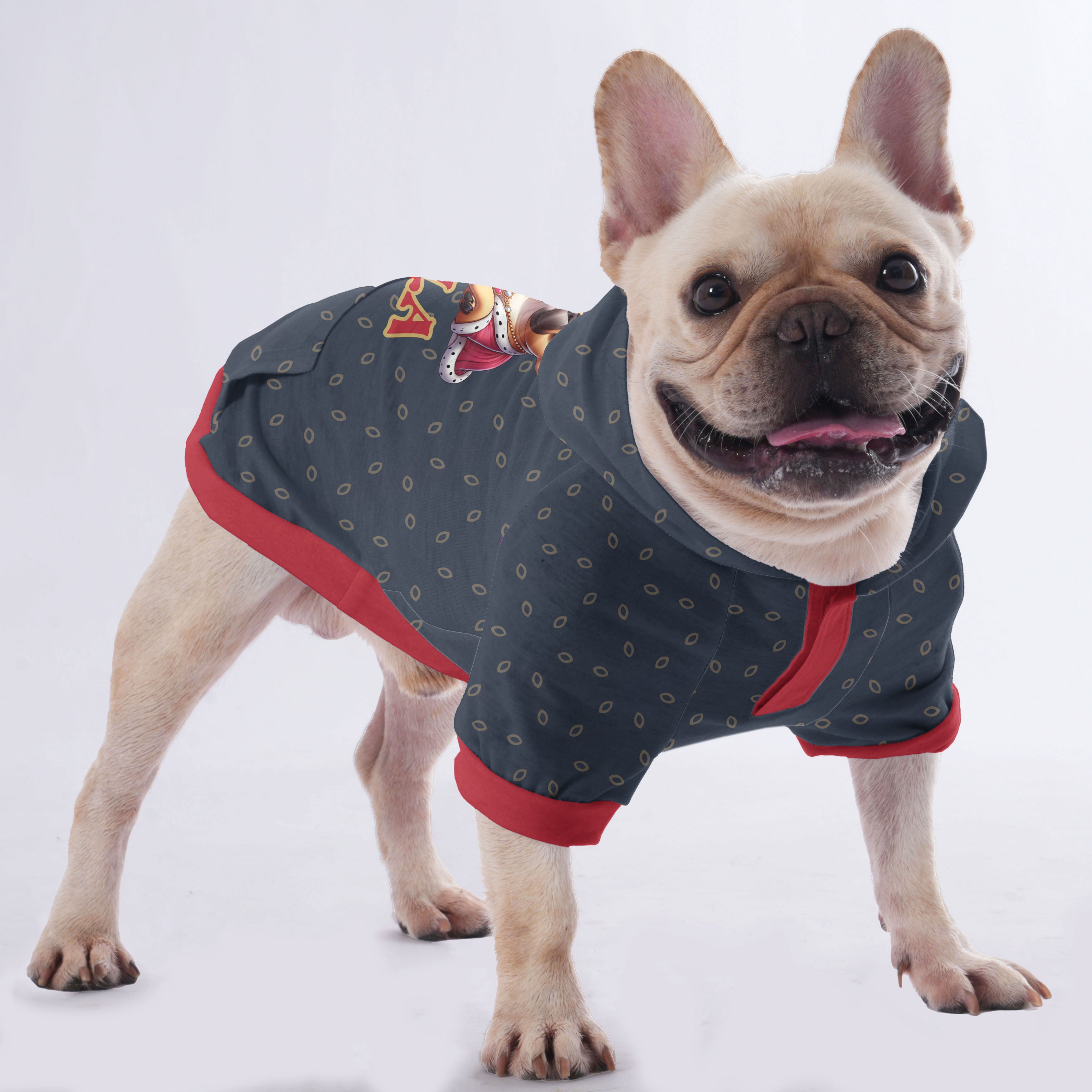 French Bulldog Personalized Dog Hoodie for Playtime Fun-fadou