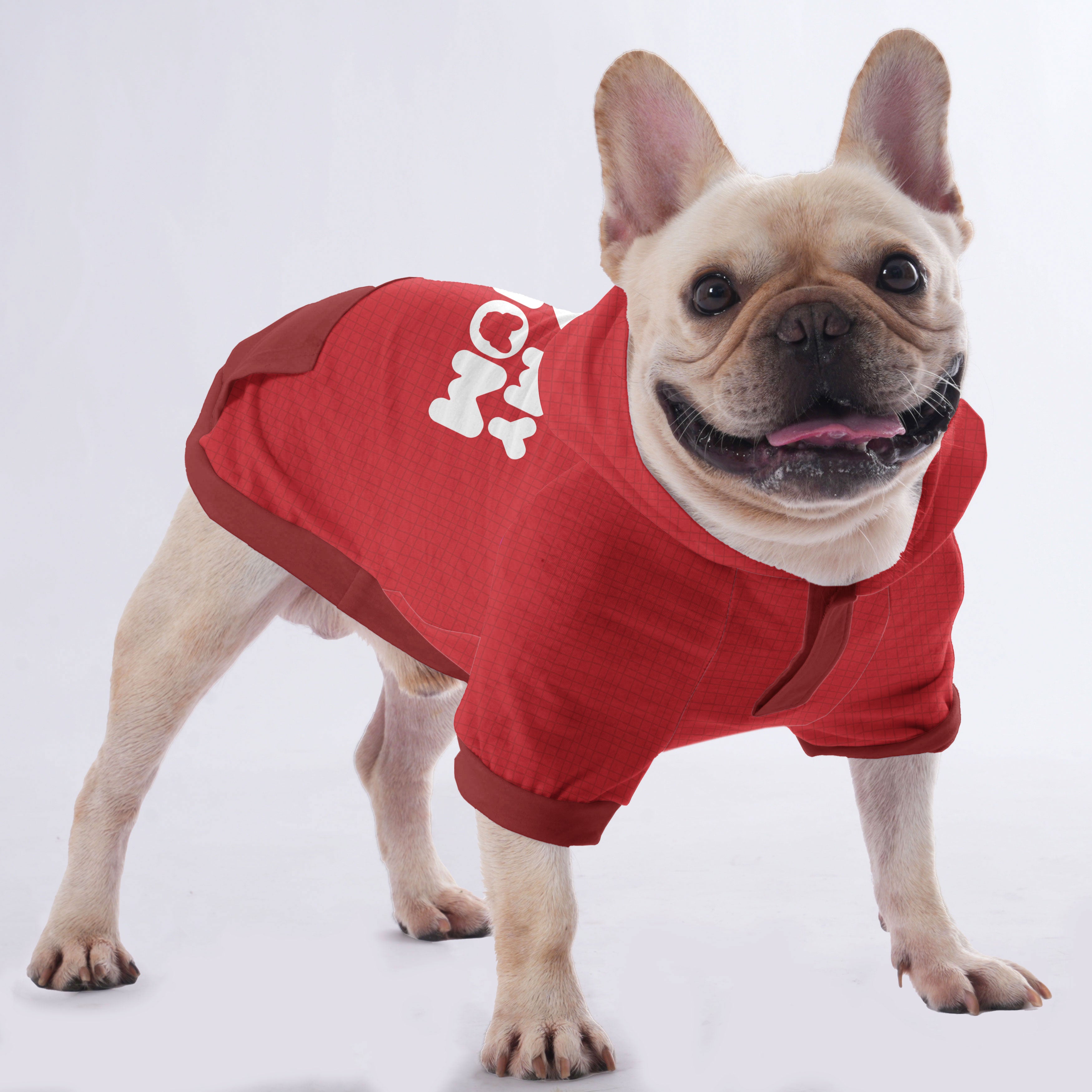 Dove French Bulldog Fleece Hoodie for Training Sessions-fadou