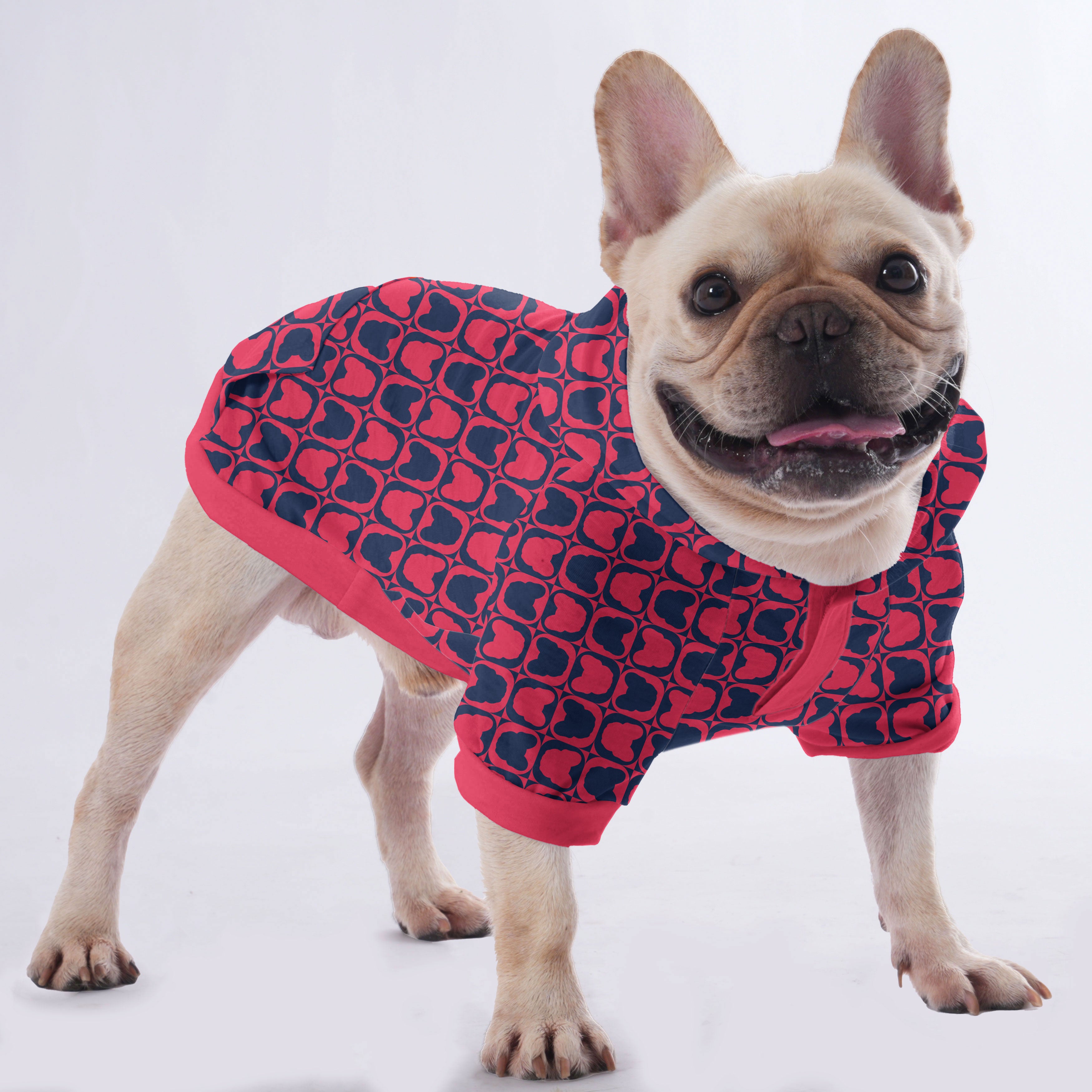 Bowie French Bulldog Fleece Hoodie for Training Sessions-fadou
