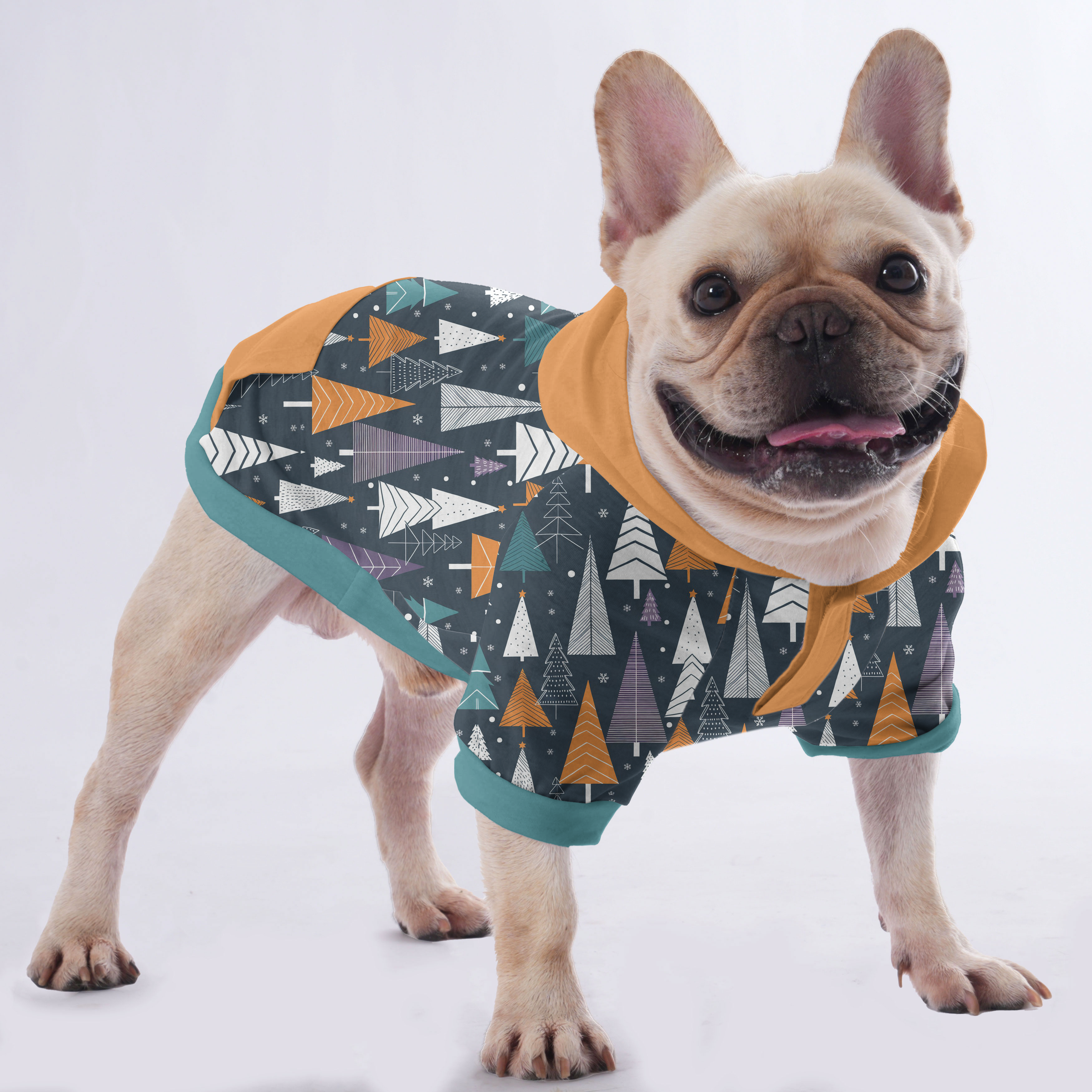 Jess French Bulldog Fleece Hoodie for Brachycephalic Dogs-fadou