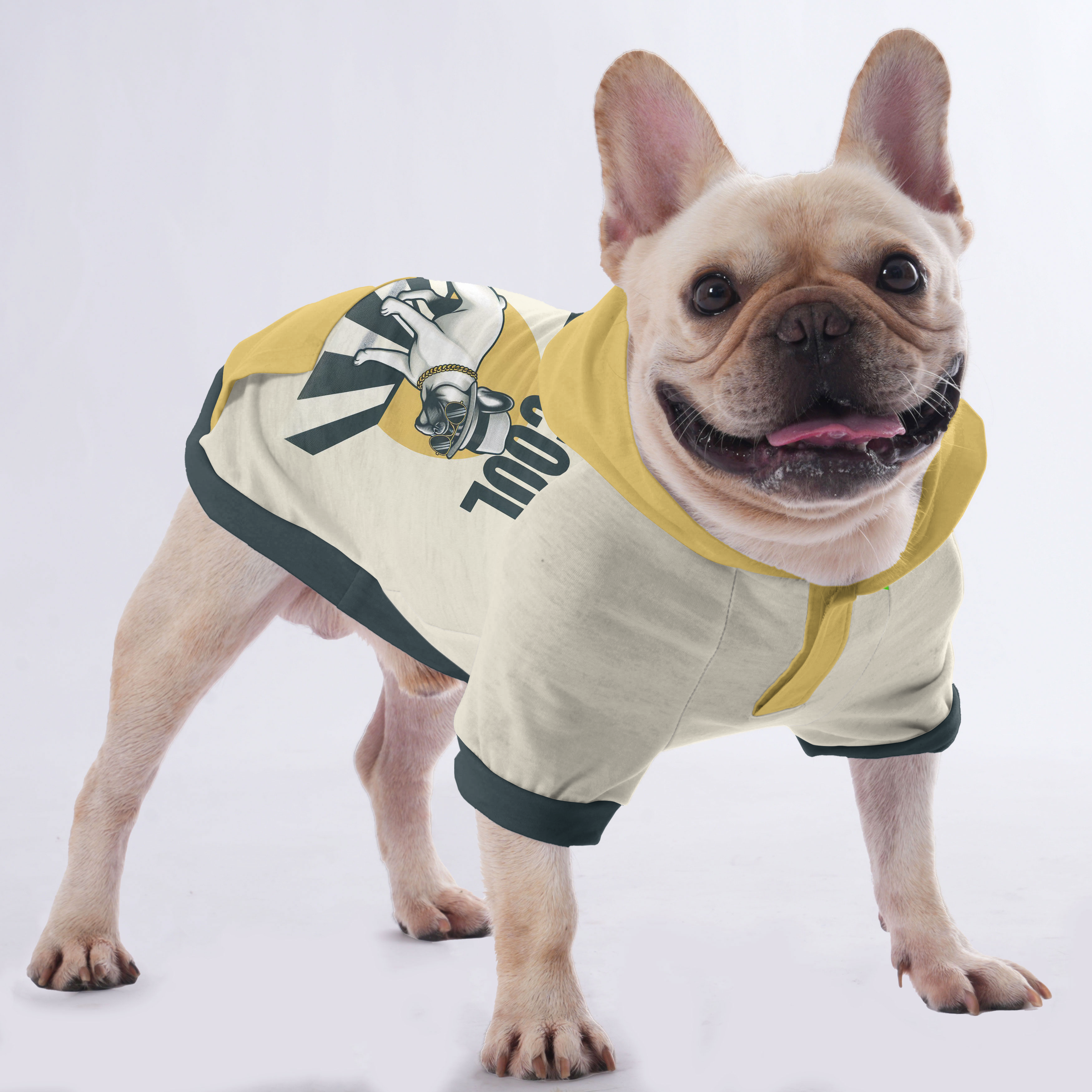 Shelby French Bulldog Fleece Hoodie for Outdoor Adventures-fadou