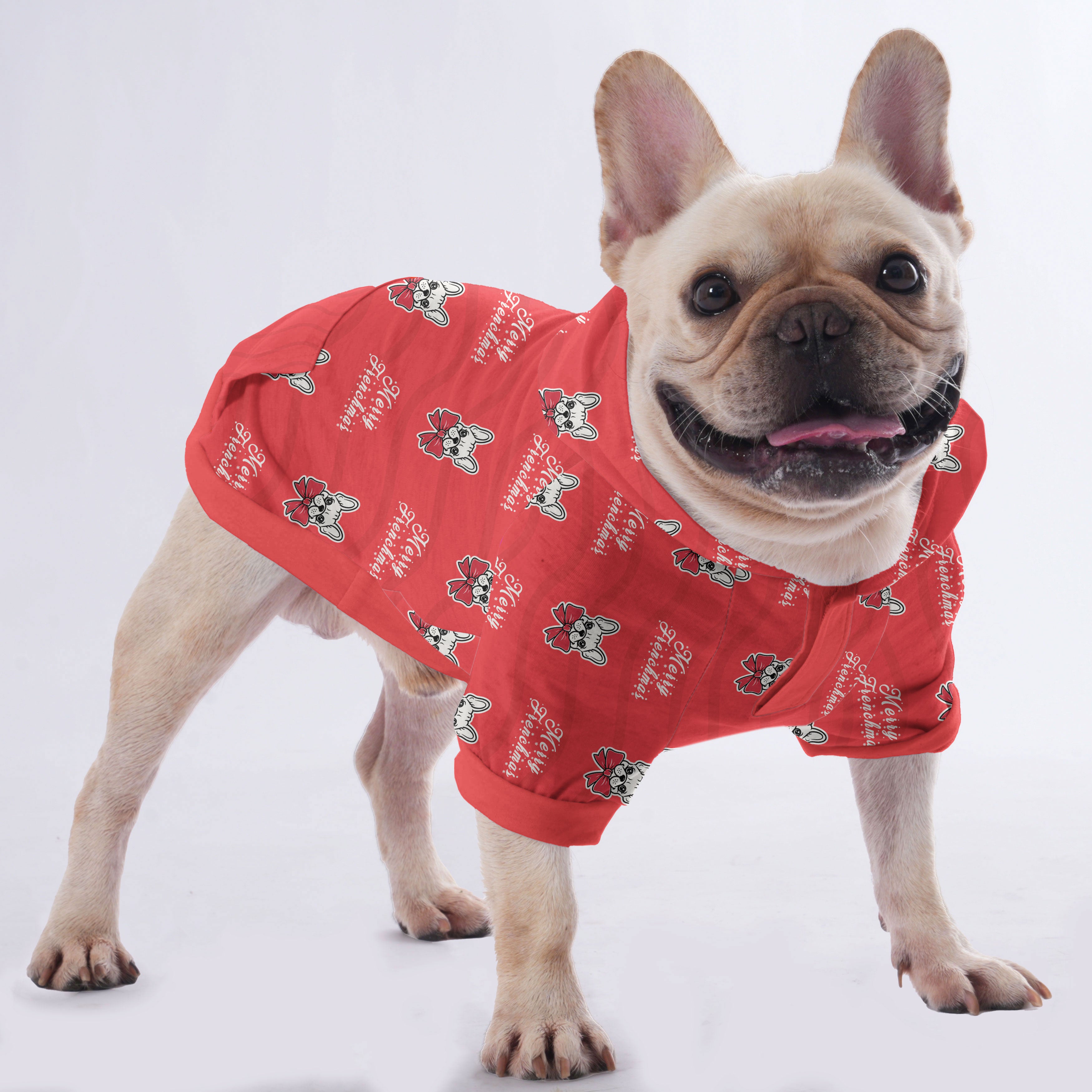 Margeaux French Bulldog Fleece Hoodie for Outdoor Adventures-fadou
