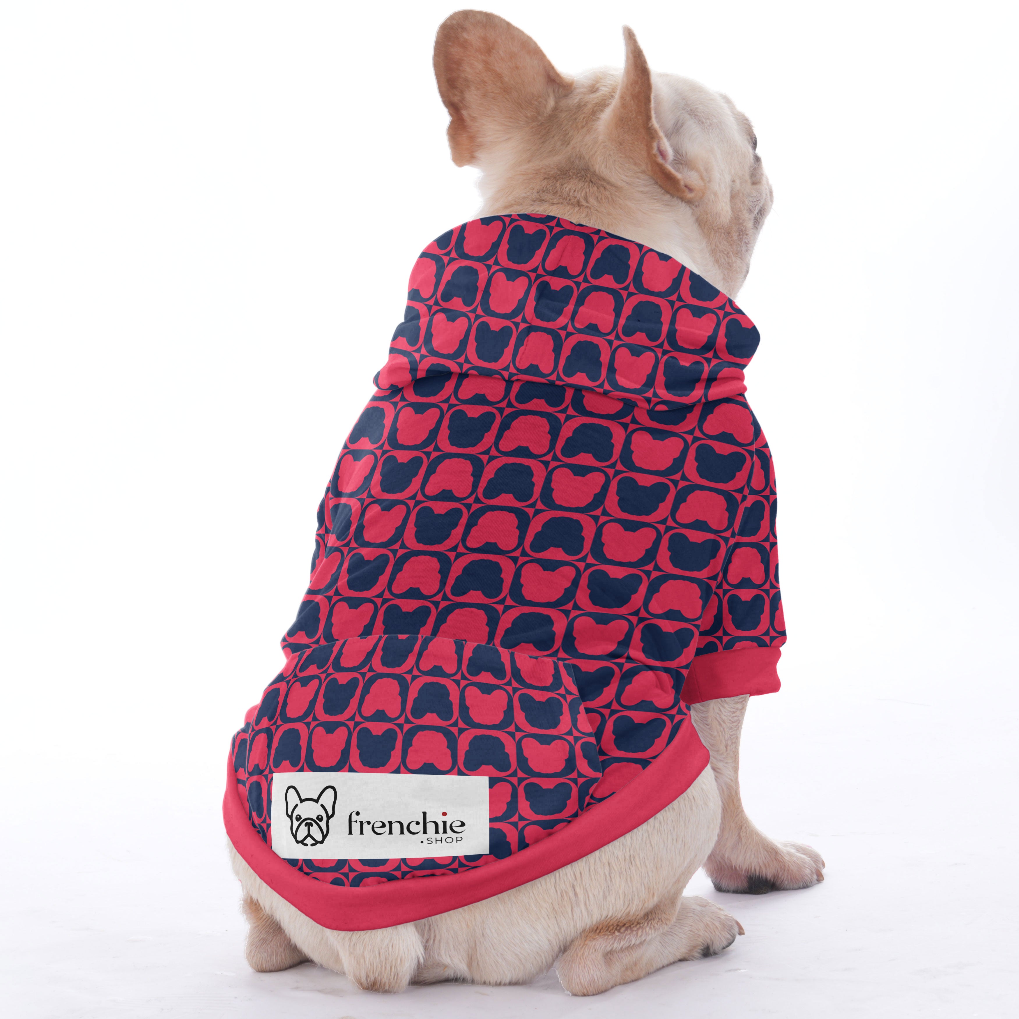 Bowie French Bulldog Fleece Hoodie for Training Sessions-fadou