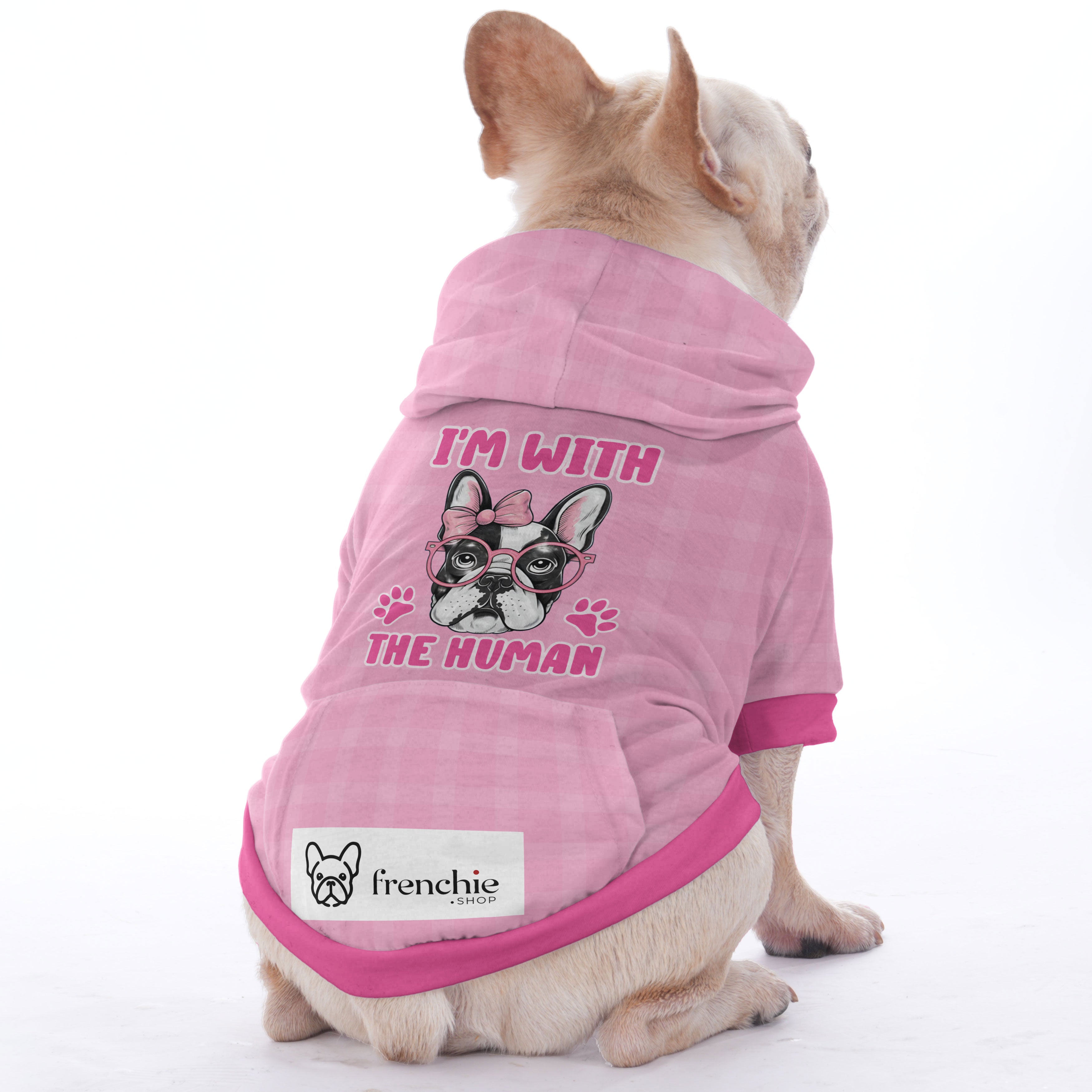 I'm with the Human - Hoodies for French Bulldog | for French Bulldogs-fadou