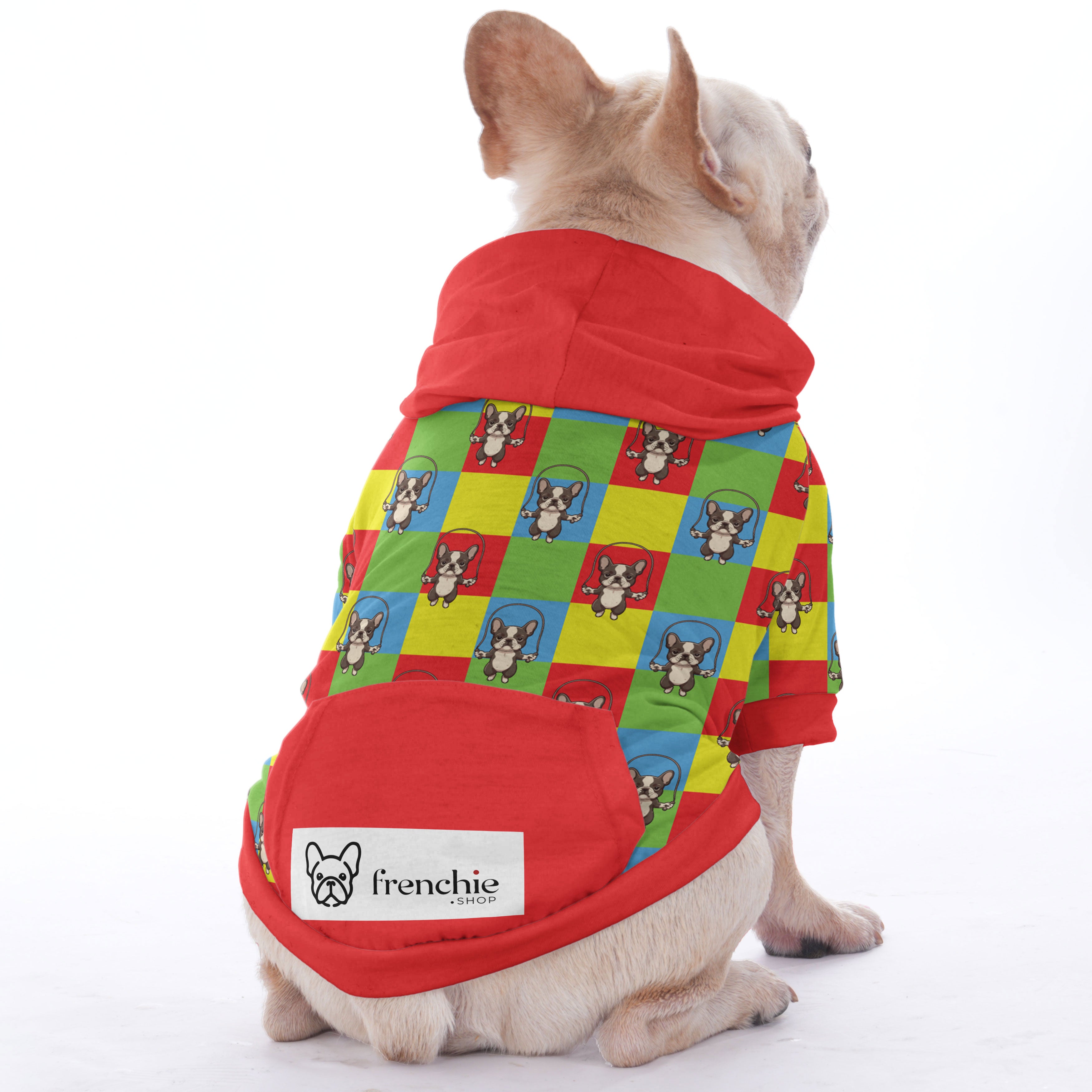 Elaine French Bulldog Fleece Hoodie for Flat-Face Breeds-fadou