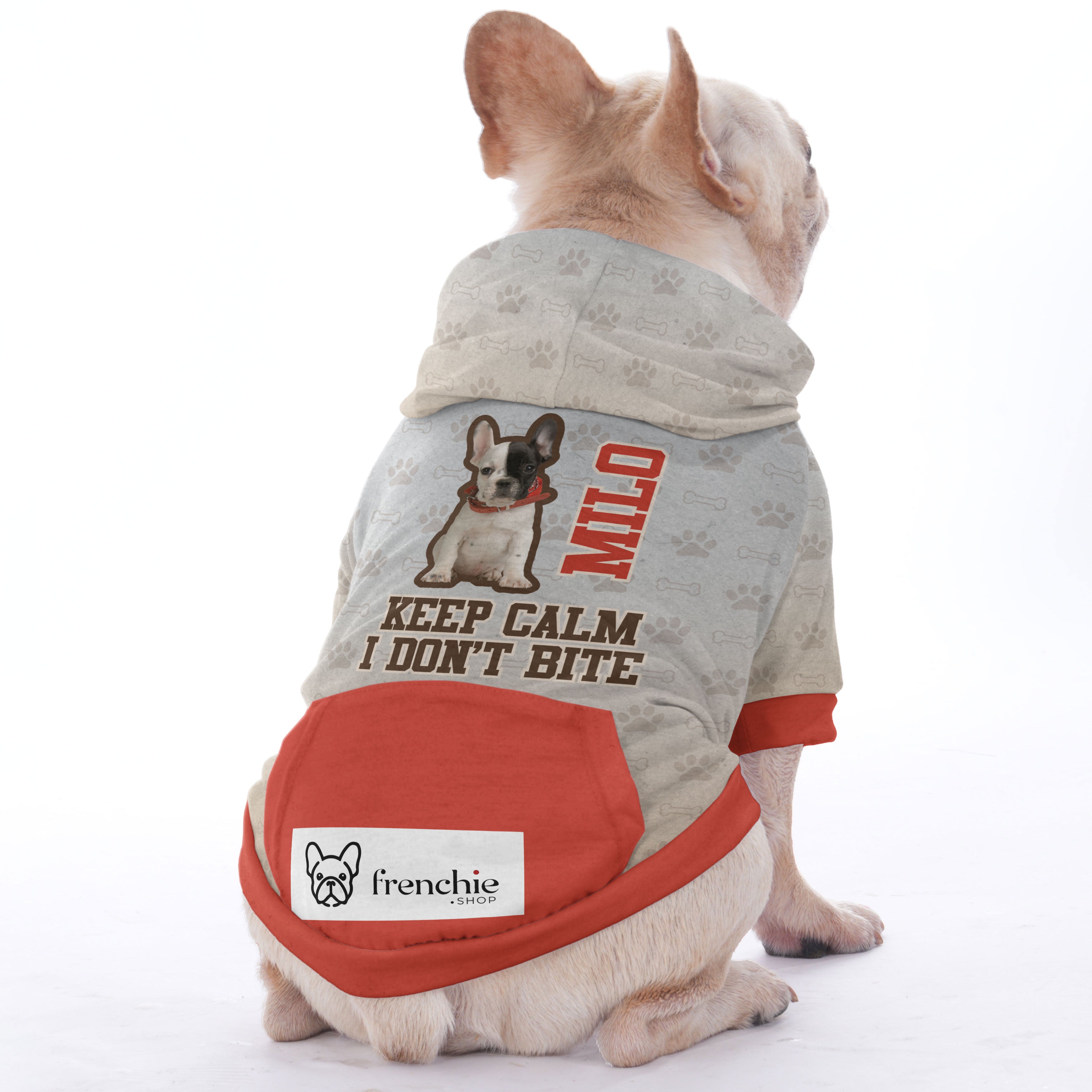 French Bulldog Custom Fleece Hoodie for Brachycephalic Dogs-fadou