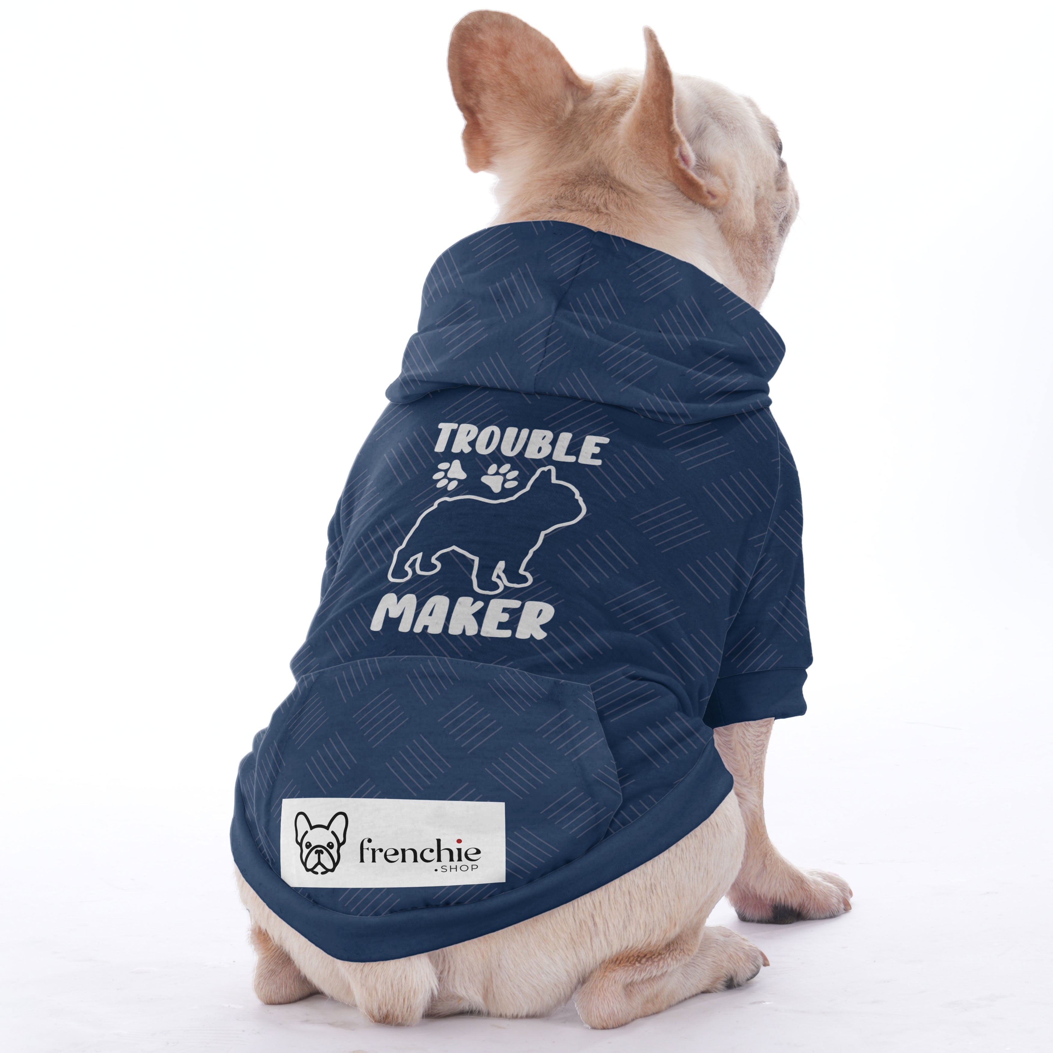Trouble French Bulldog Cotton Sweatshirt for Dog Lovers-fadou