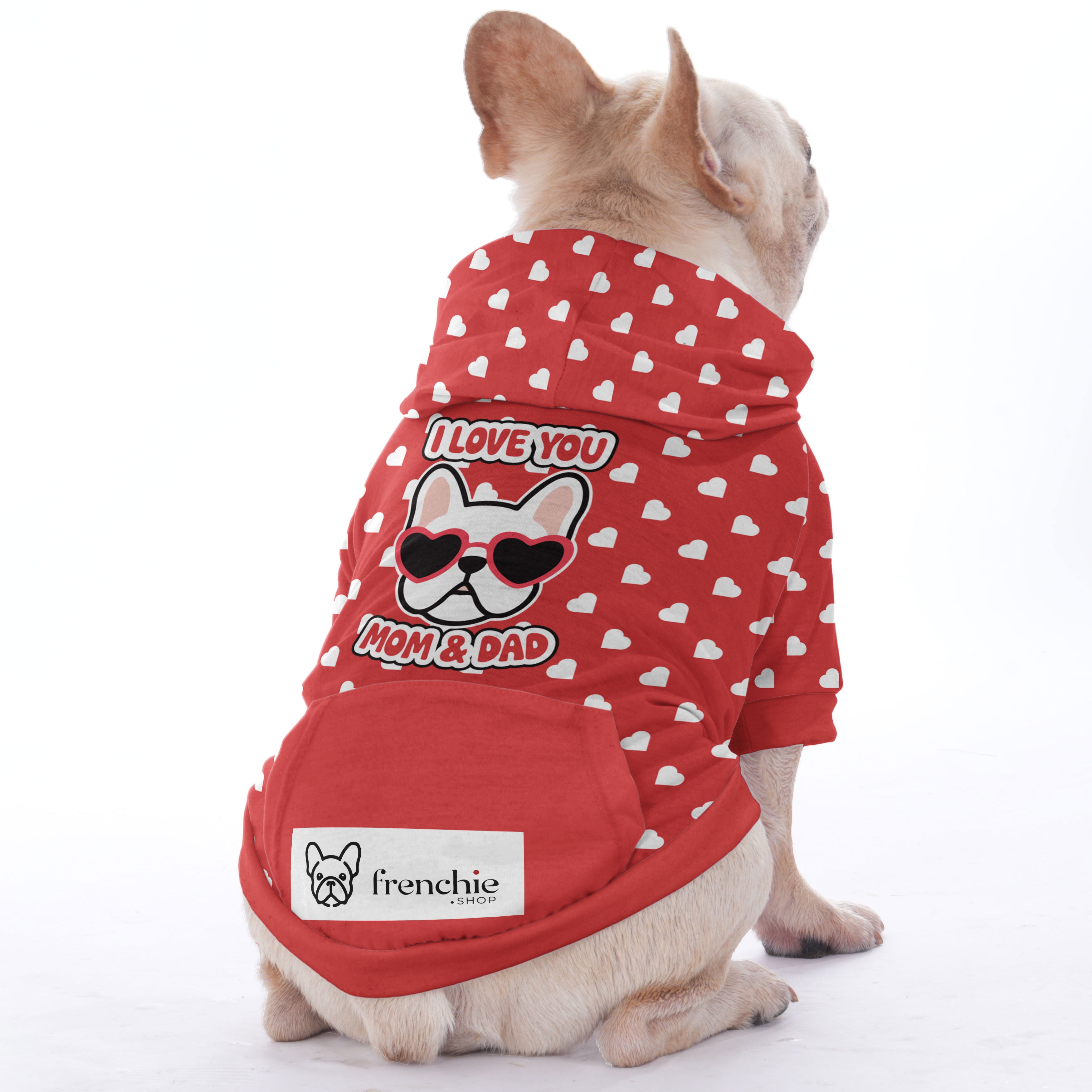 Teeny French Bulldog Dog Hoodie for Brachycephalic Dogs-fadou