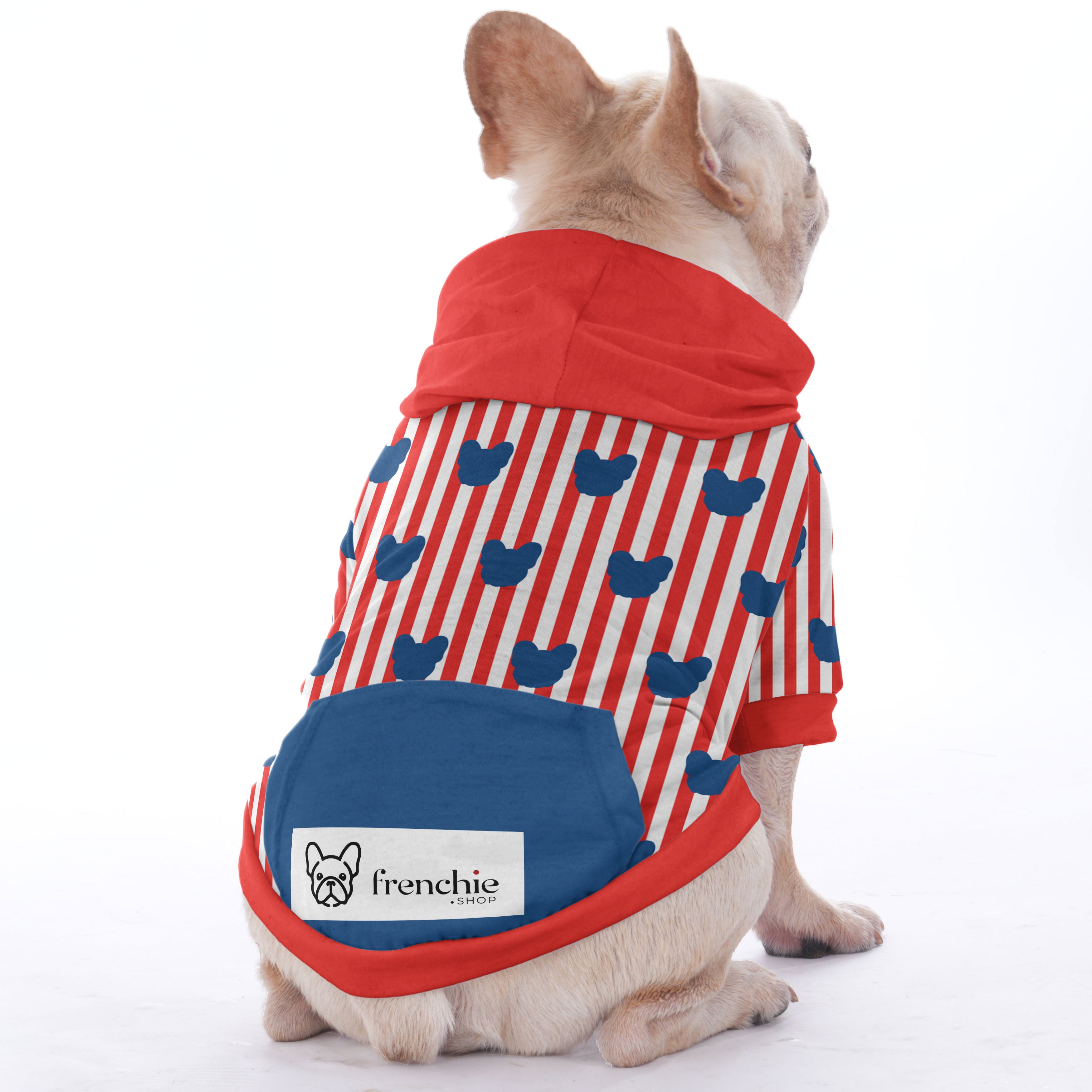 Poof French Bulldog Fleece Hoodie for Training Sessions-fadou