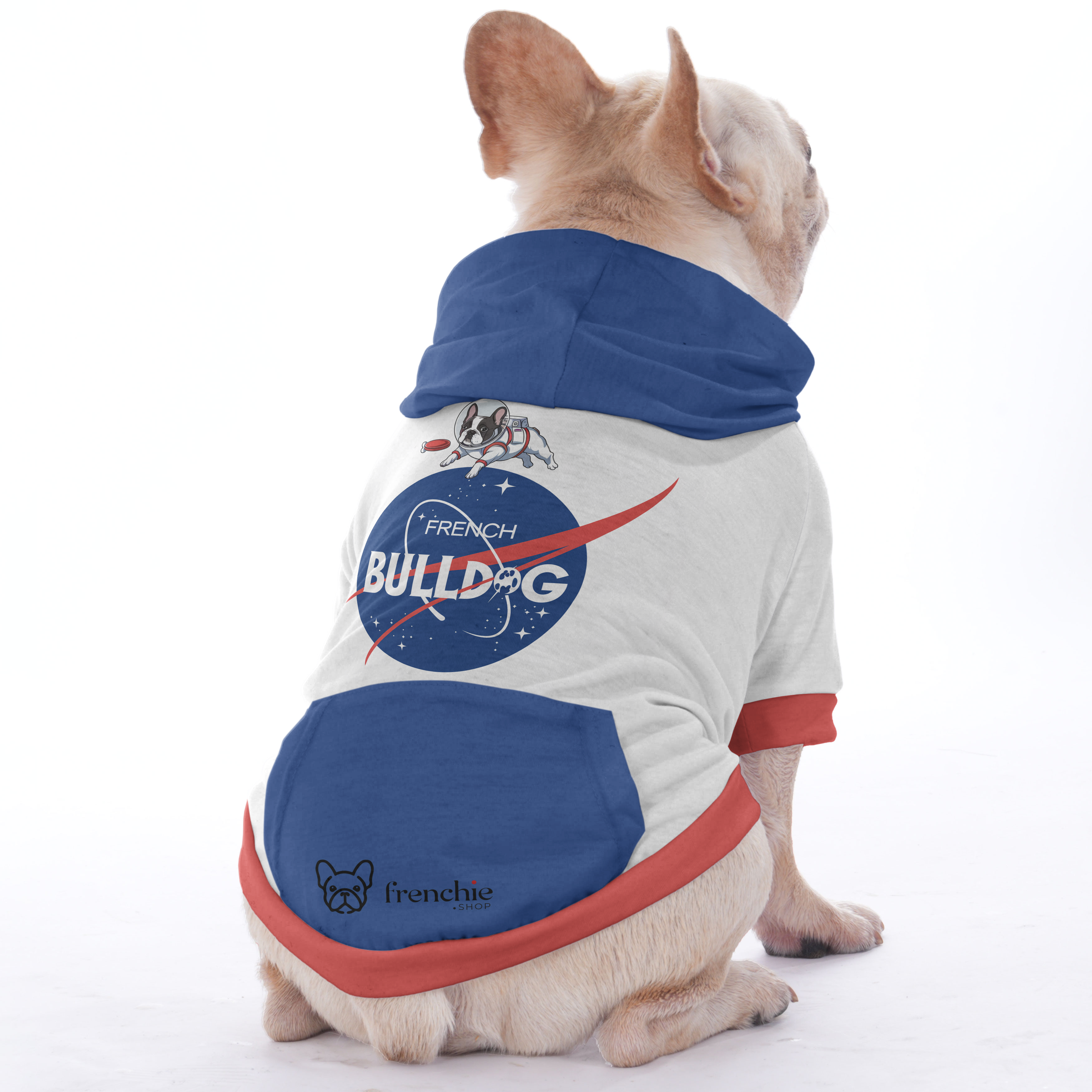 Petey French Bulldog Fleece Hoodie for Flat-Face Breeds-fadou