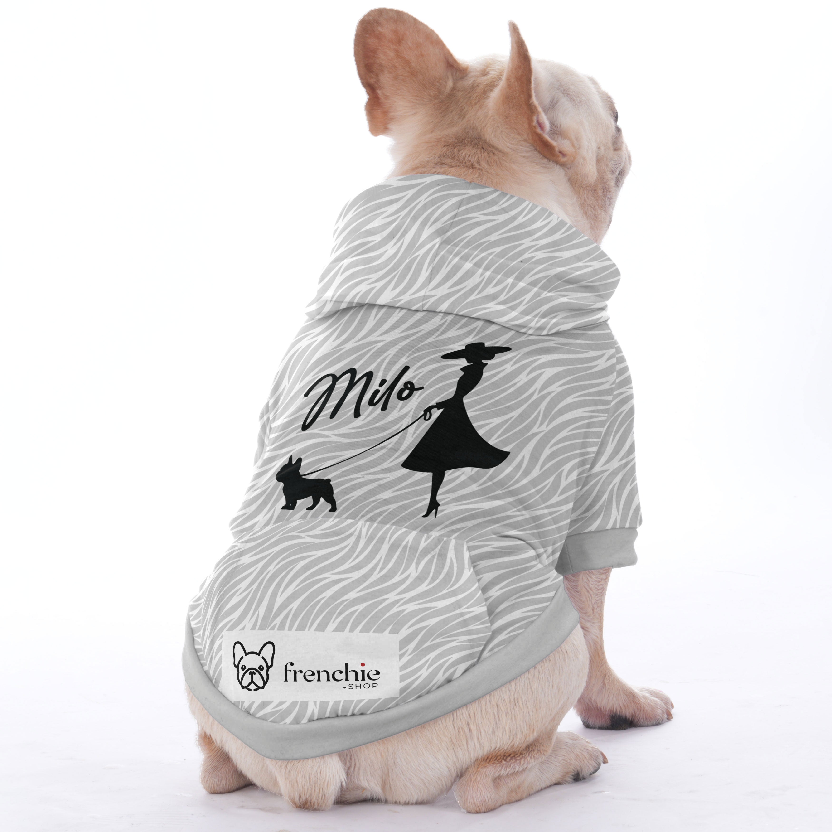 French Bulldog Custom Fleece Hoodie for French Bulldogs-fadou