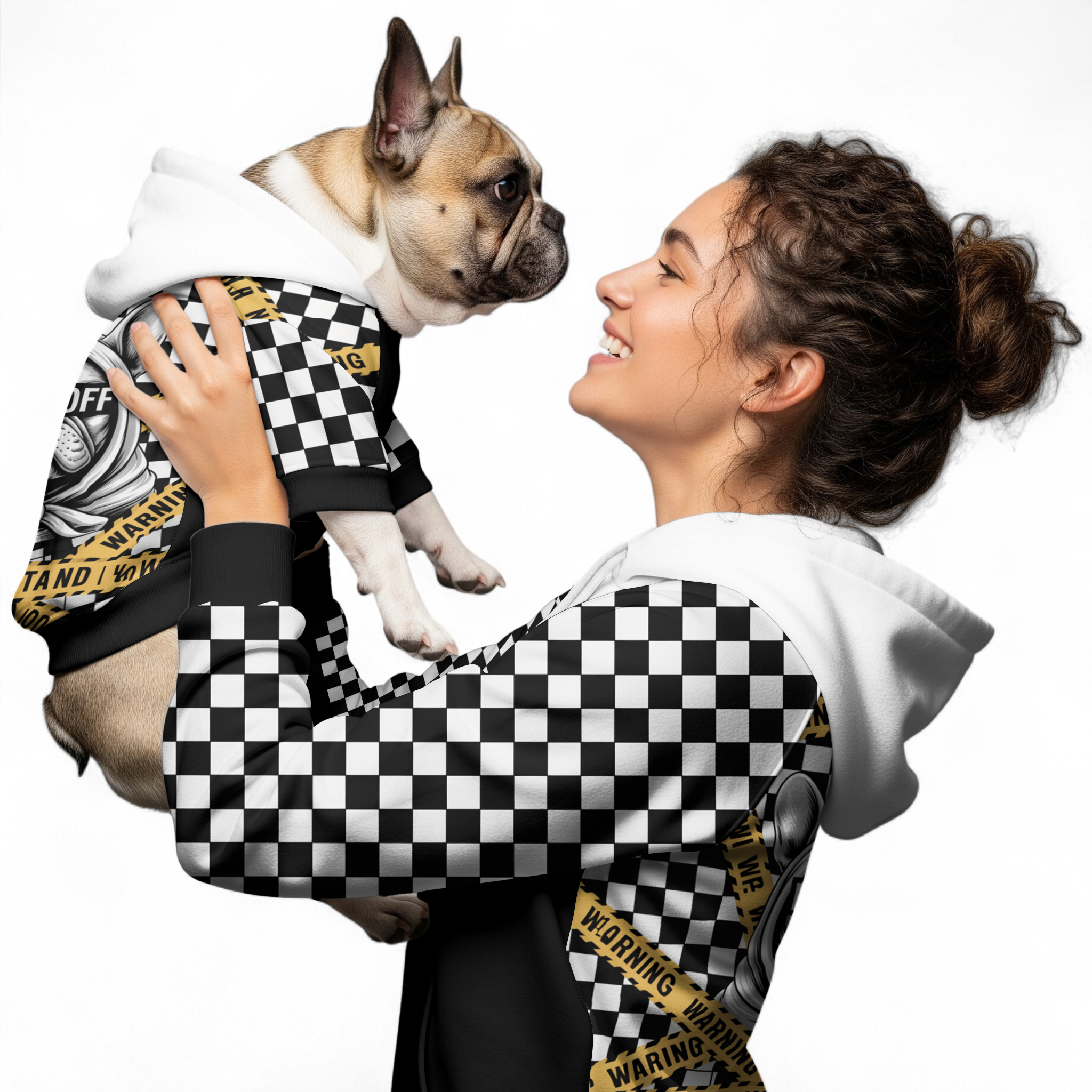 Monty French Bulldog Fleece Hoodie for Frenchie Enthusiasts-fadou