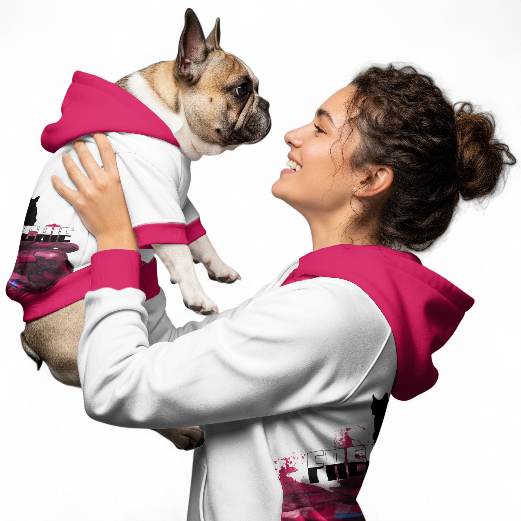 Sheila French Bulldog Cotton Sweatshirt for Pet Parents-fadou