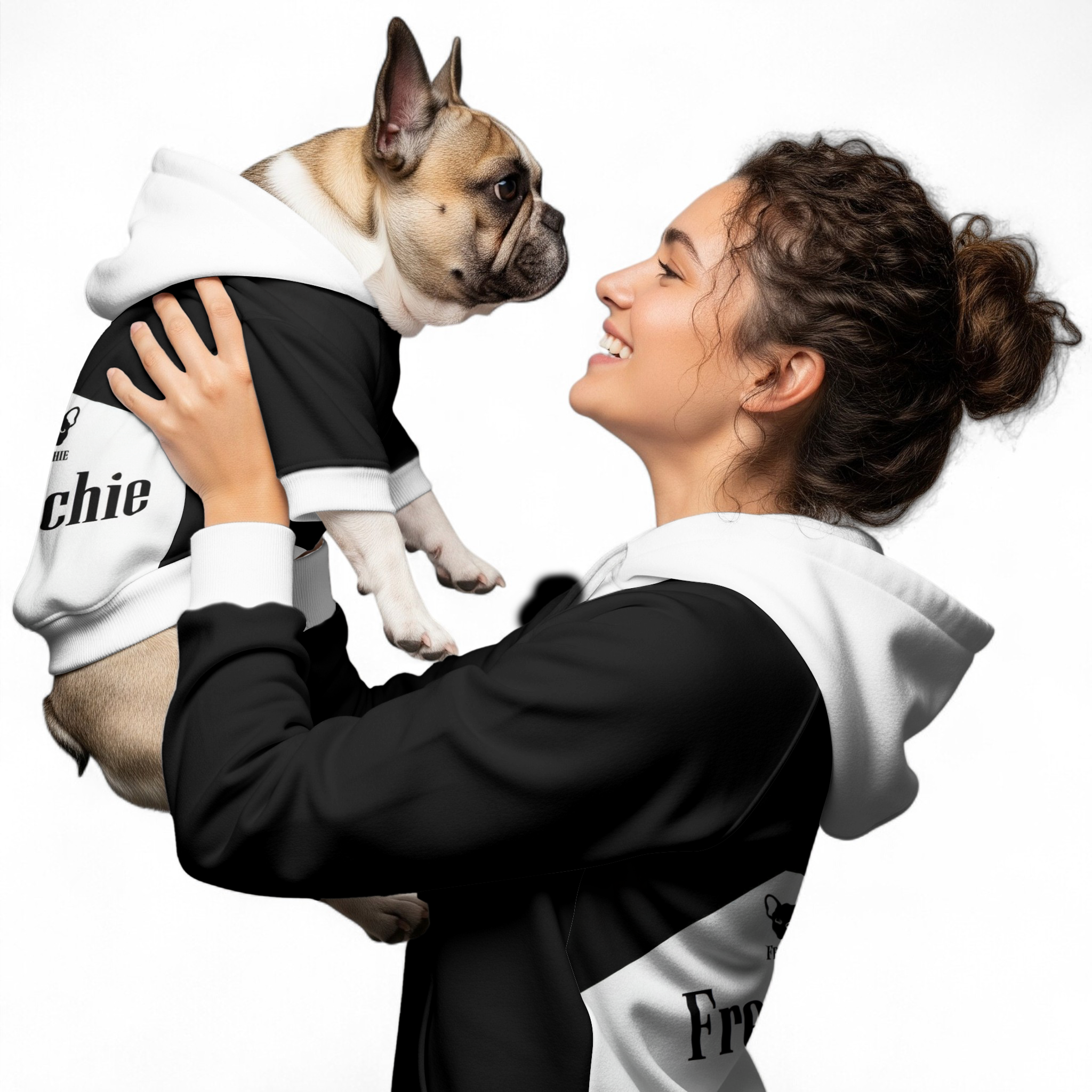 Joey French Bulldog Fleece Hoodie for Frenchie Enthusiasts-fadou