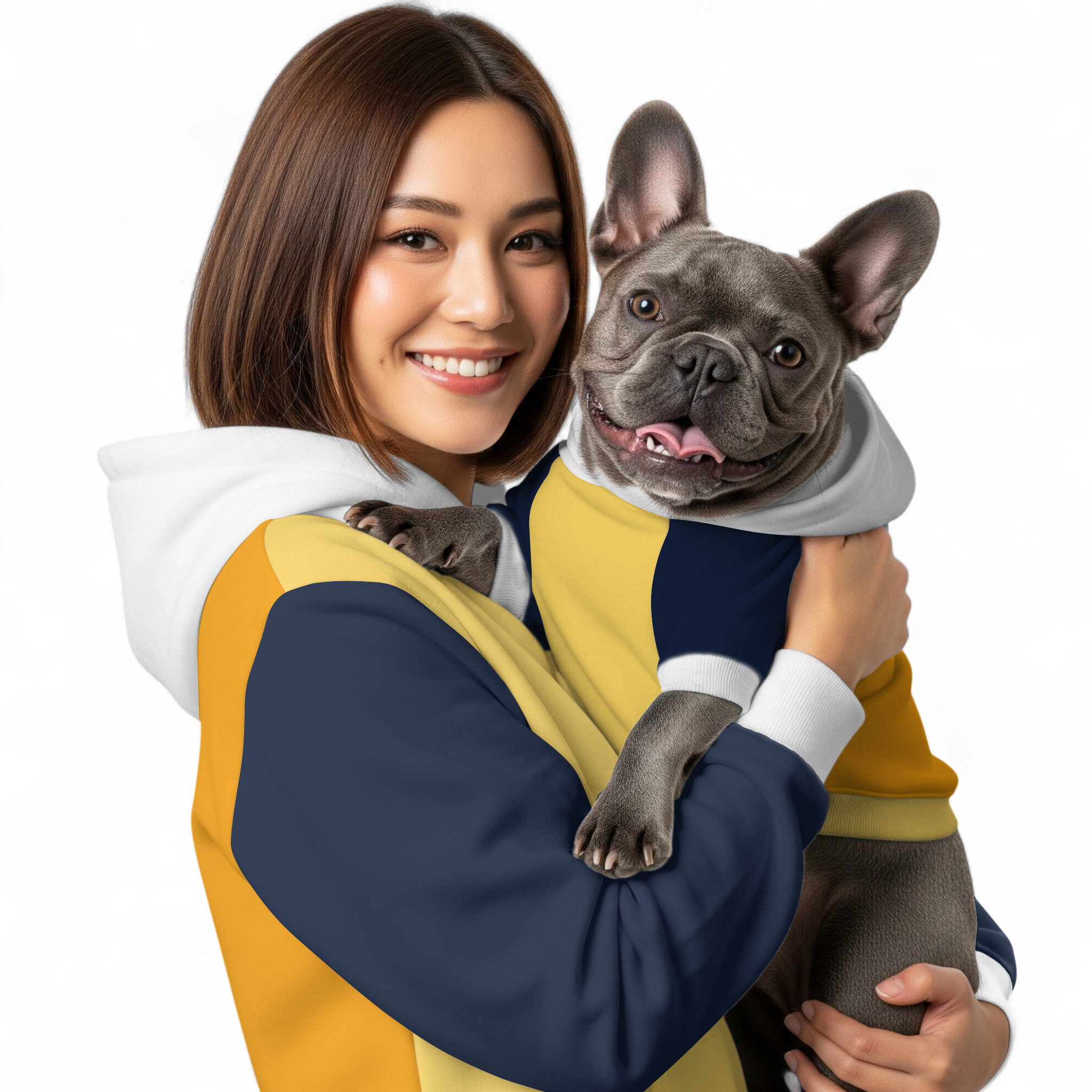 Milo French Bulldog Fleece Hoodie for Frenchie Enthusiasts-fadou