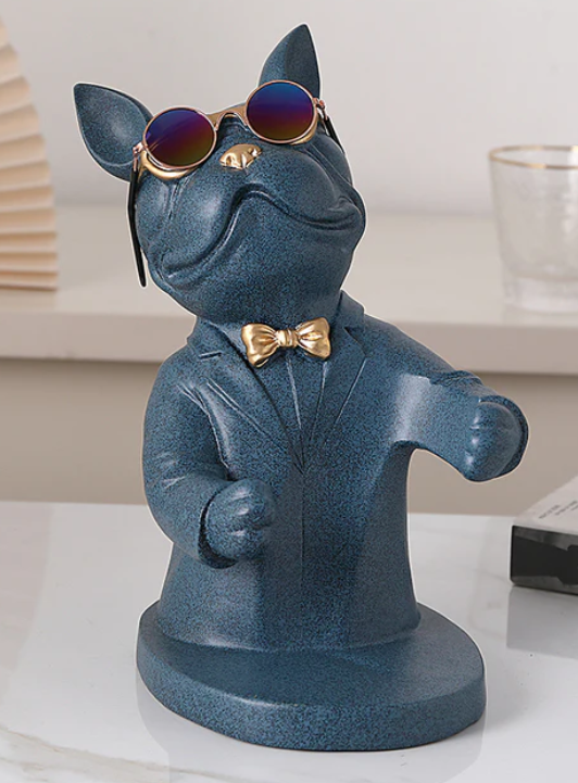 French Bulldog Figurine Wine Rack Sculpture for Cozy Nights-fadou