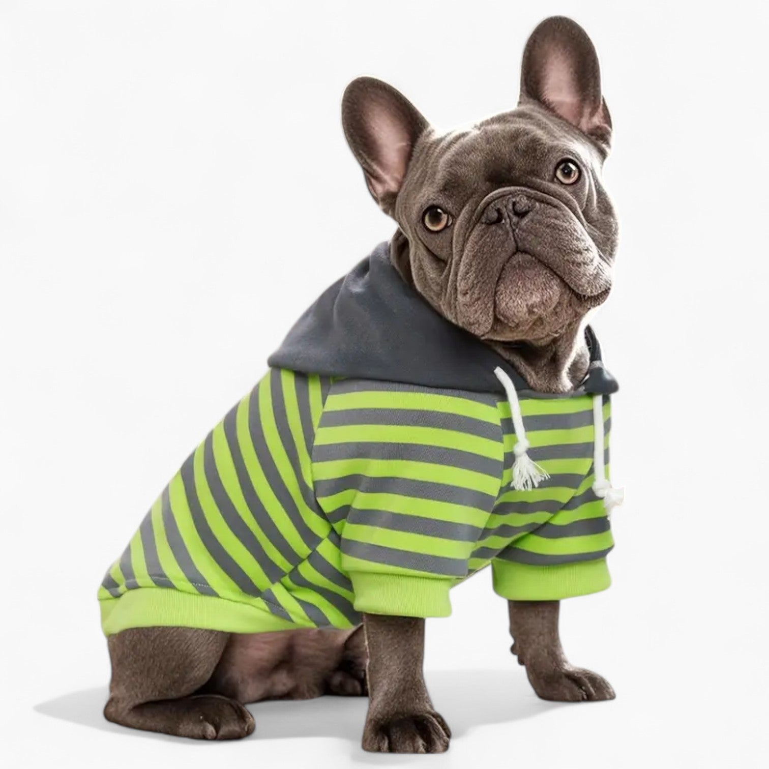 French Bulldog Leather Pet Sweatshirt for Flat-Face Breeds-fadou