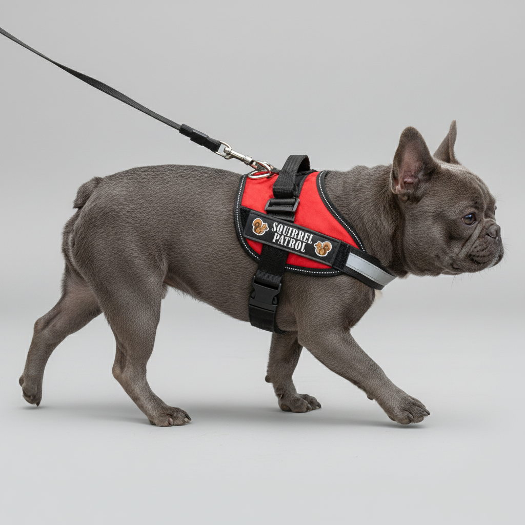 Frenchie Personalized Walking Harness for Flat-Face Breeds-fadou