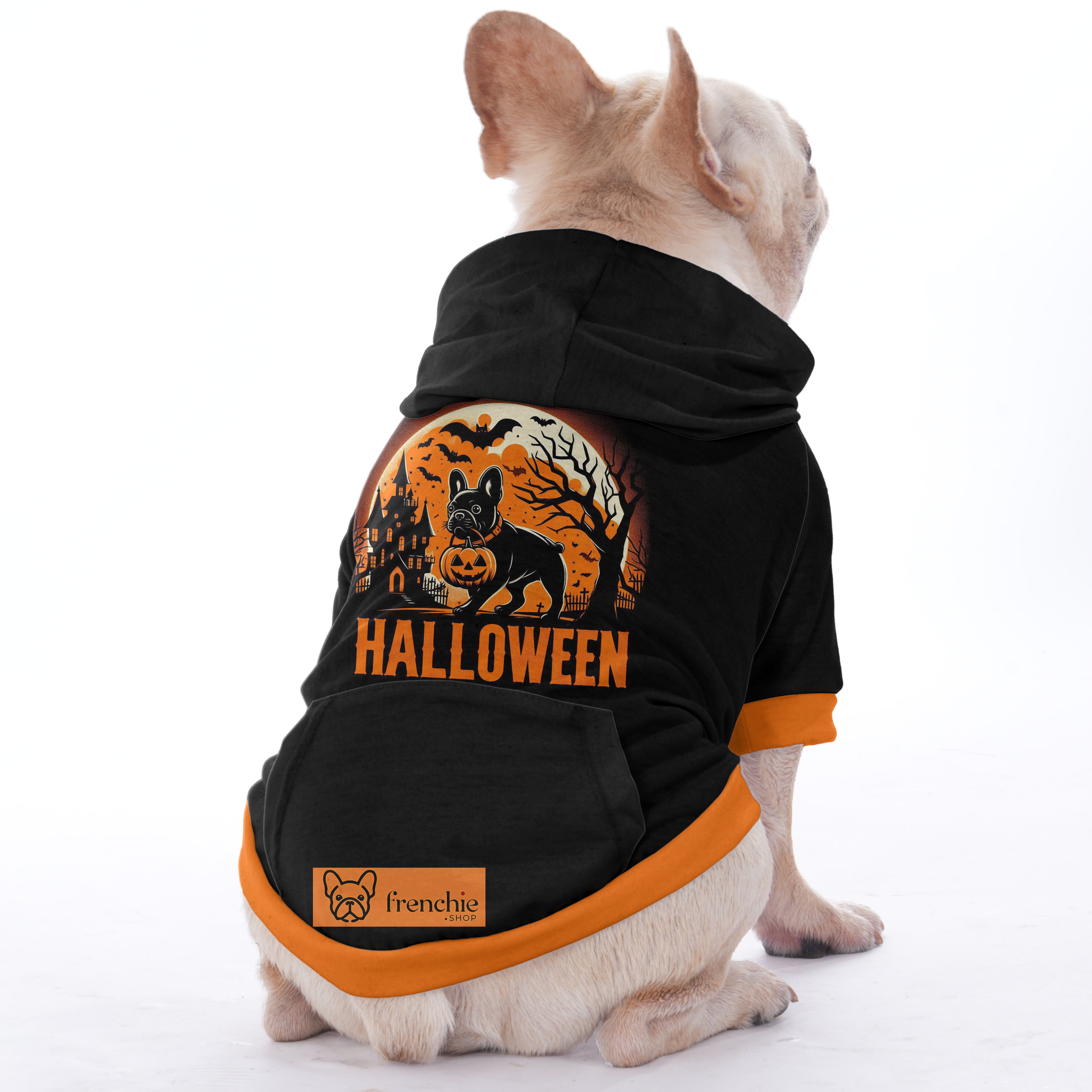 French Bulldog Halloween Pet Sweatshirt for Short-Nosed Dogs-fadou