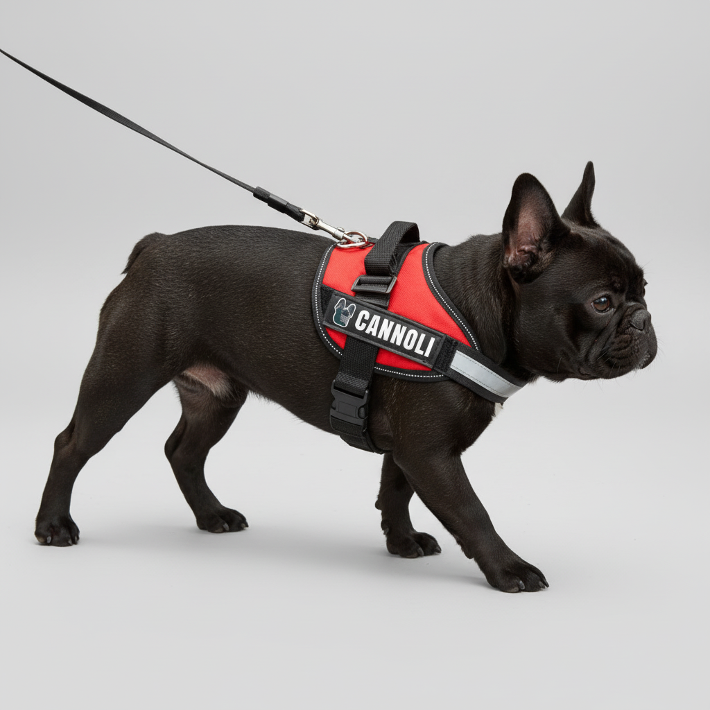 Frenchie Personalized Walking Harness for Brachycephalic Dogs-fadou