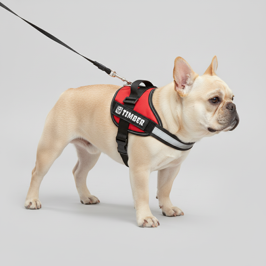 French Bulldog Personalized Chest Harness for Brachycephalic Dogs-fadou