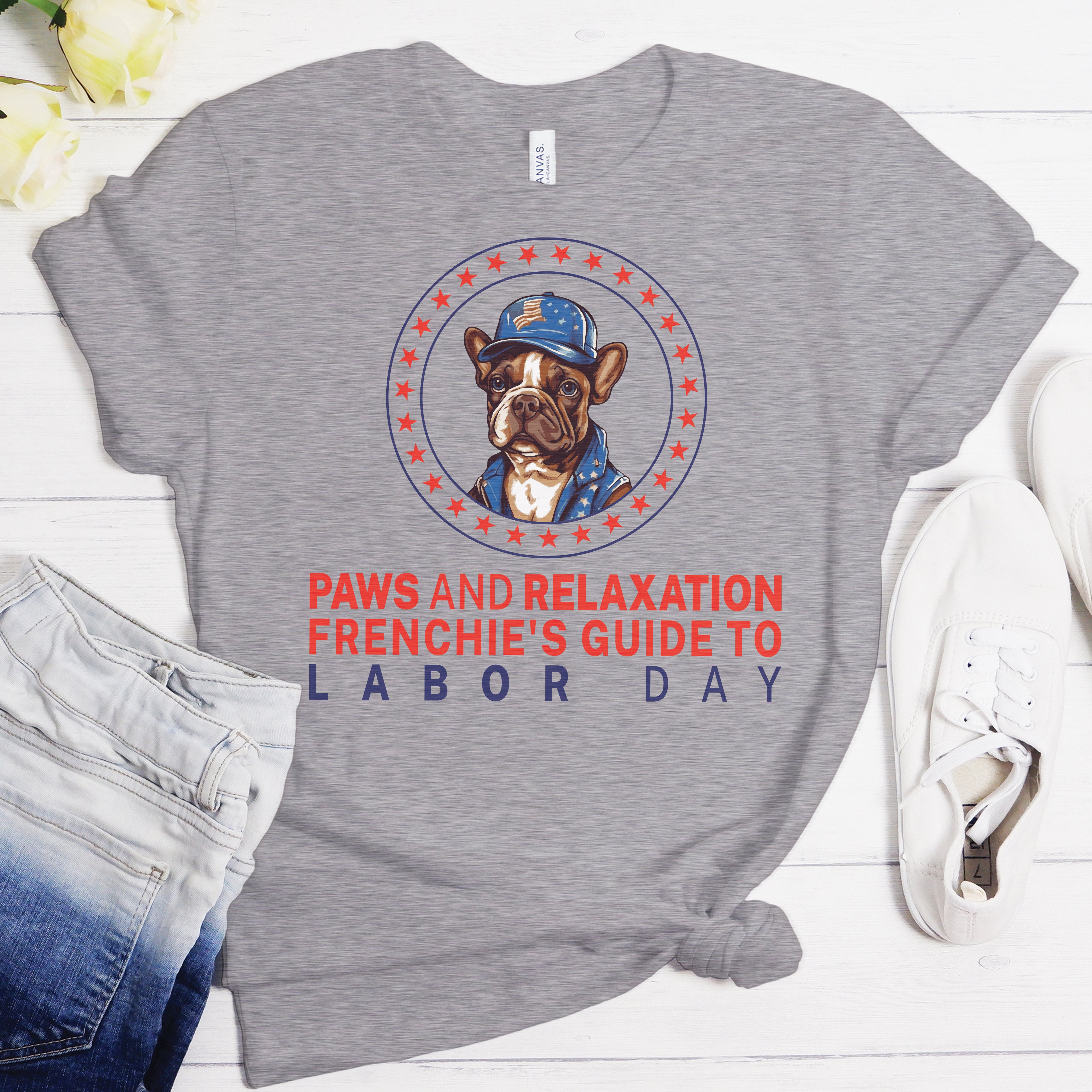 Labor French Bulldog Dog Lover Tee for Frenchie Enthusiasts-fadou