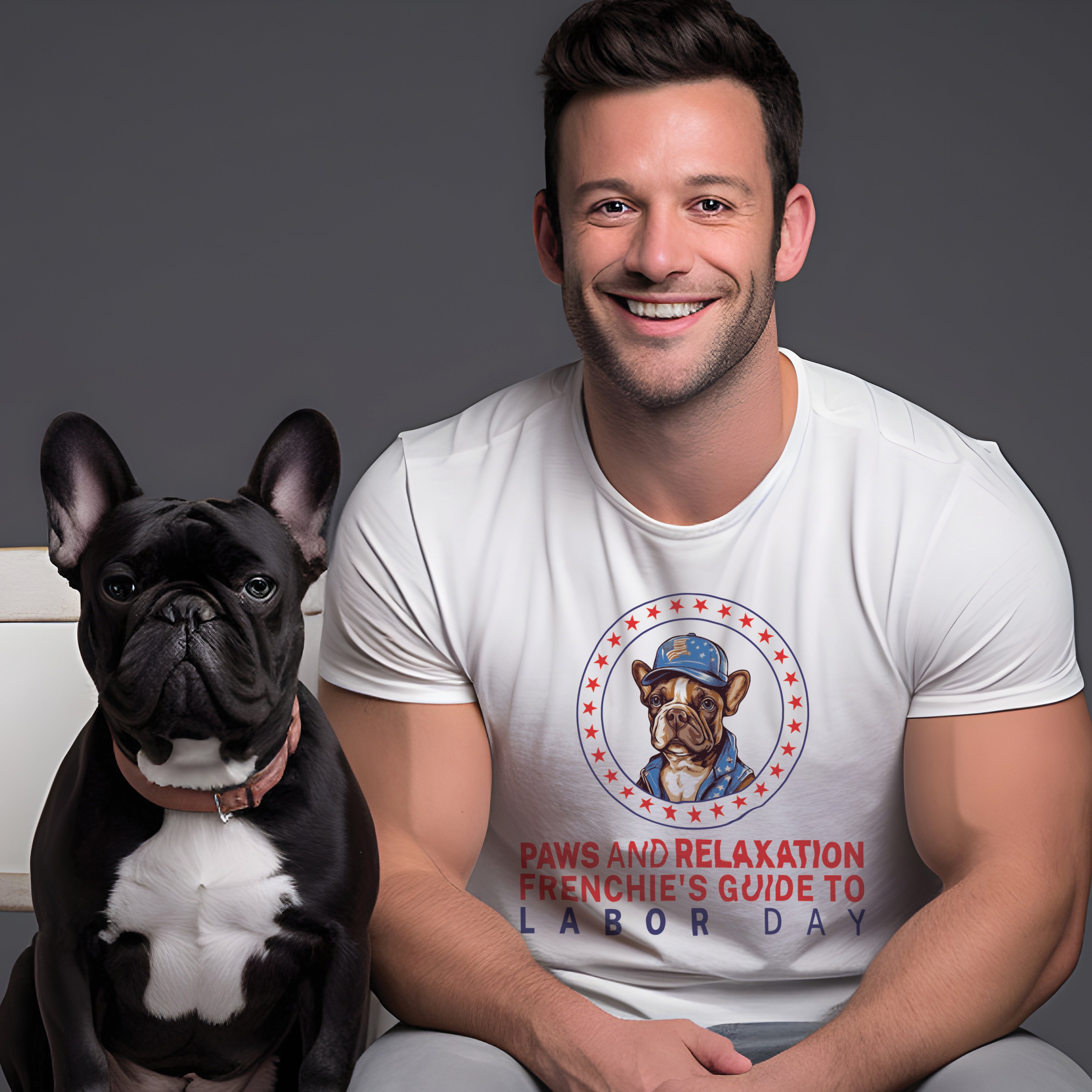 Labor French Bulldog Dog Lover Tee for Frenchie Enthusiasts-fadou