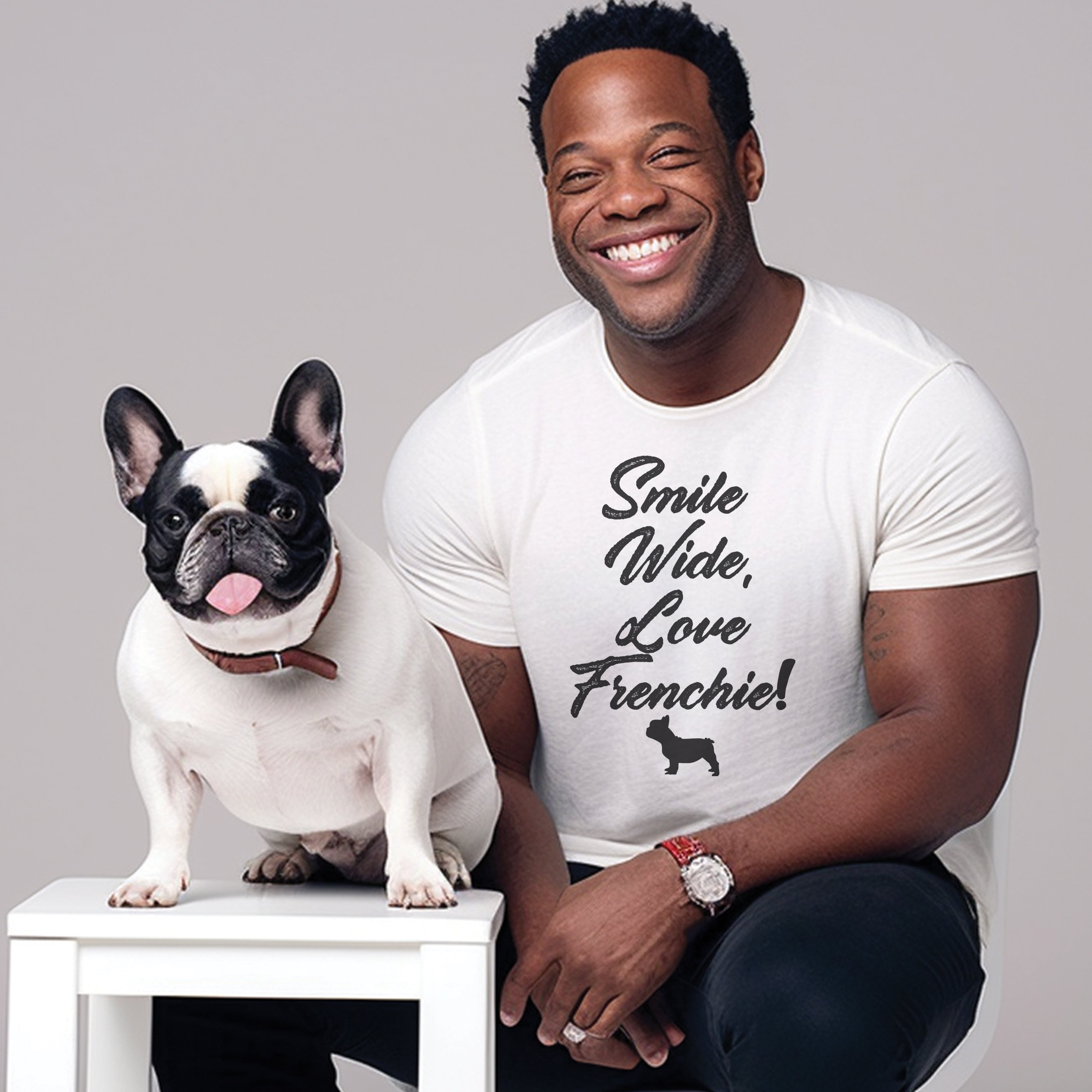 Wearable French Bulldog Dog Lover Tee for Bulldog Owners-fadou