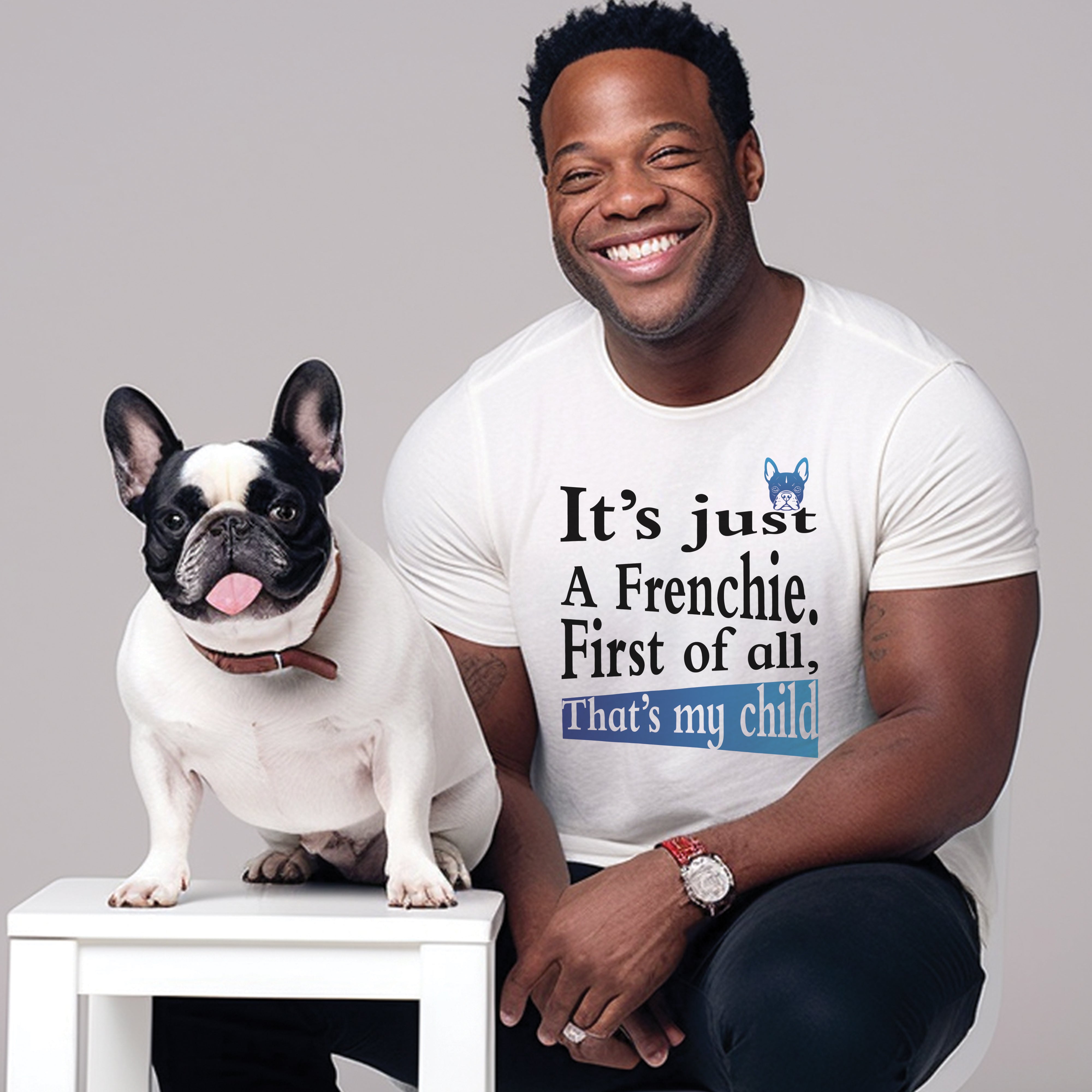 Playful French Bulldog Dog Lover Tee for Bulldog Owners-fadou