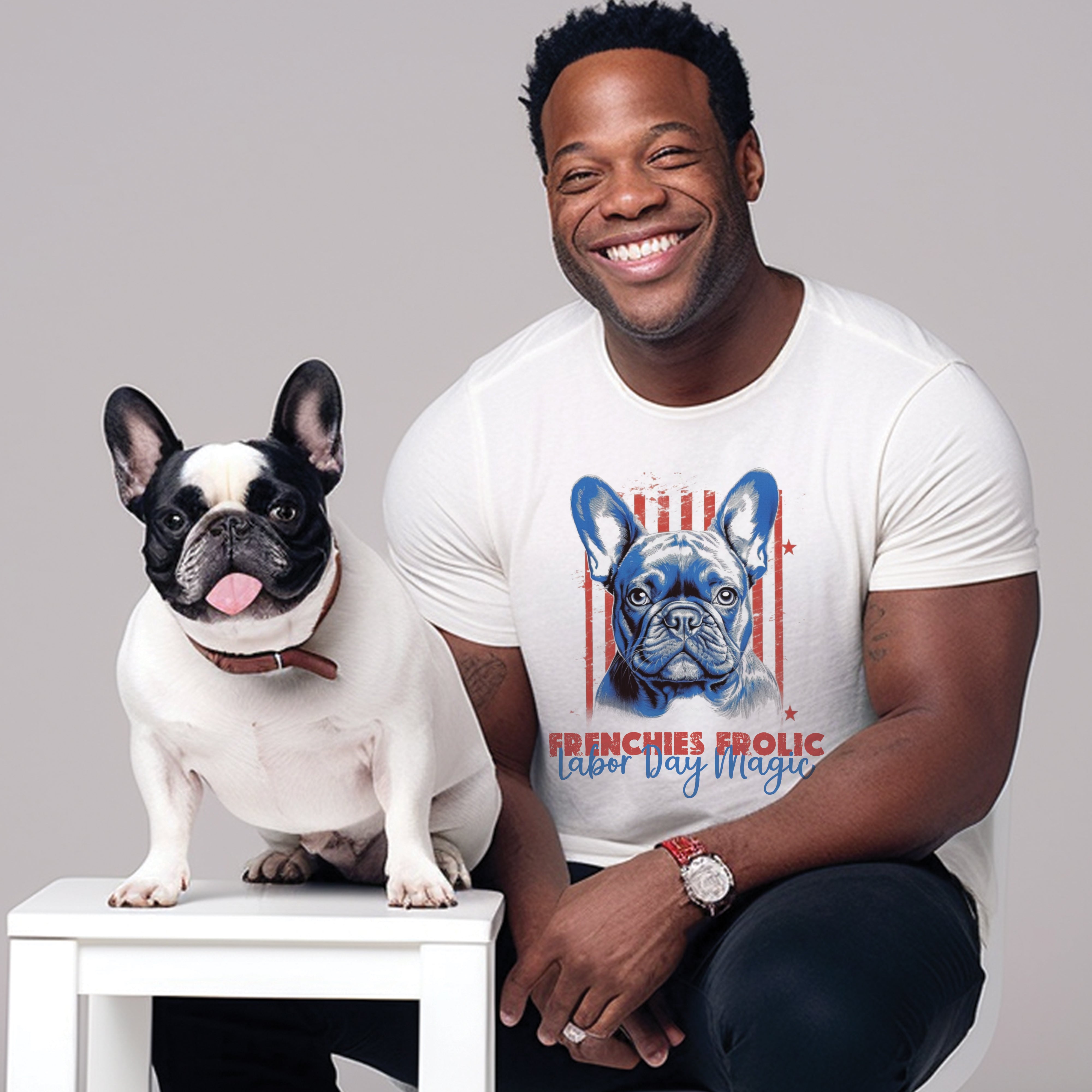 Radiant French Bulldog Graphic Tee for Frenchie Enthusiasts-fadou