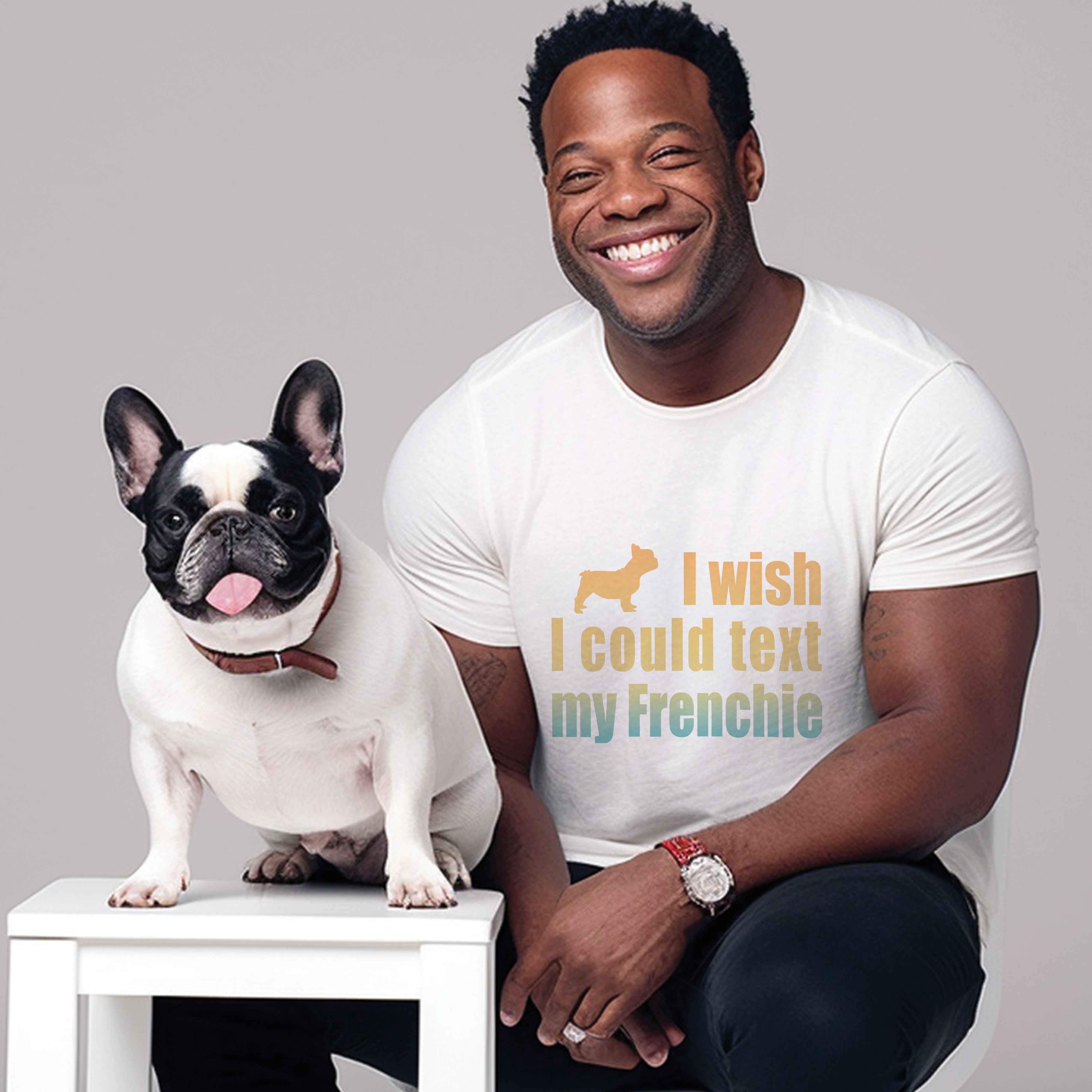 Frenchie Conversation - Unisex T-Shirt for Dog Park Days-fadou