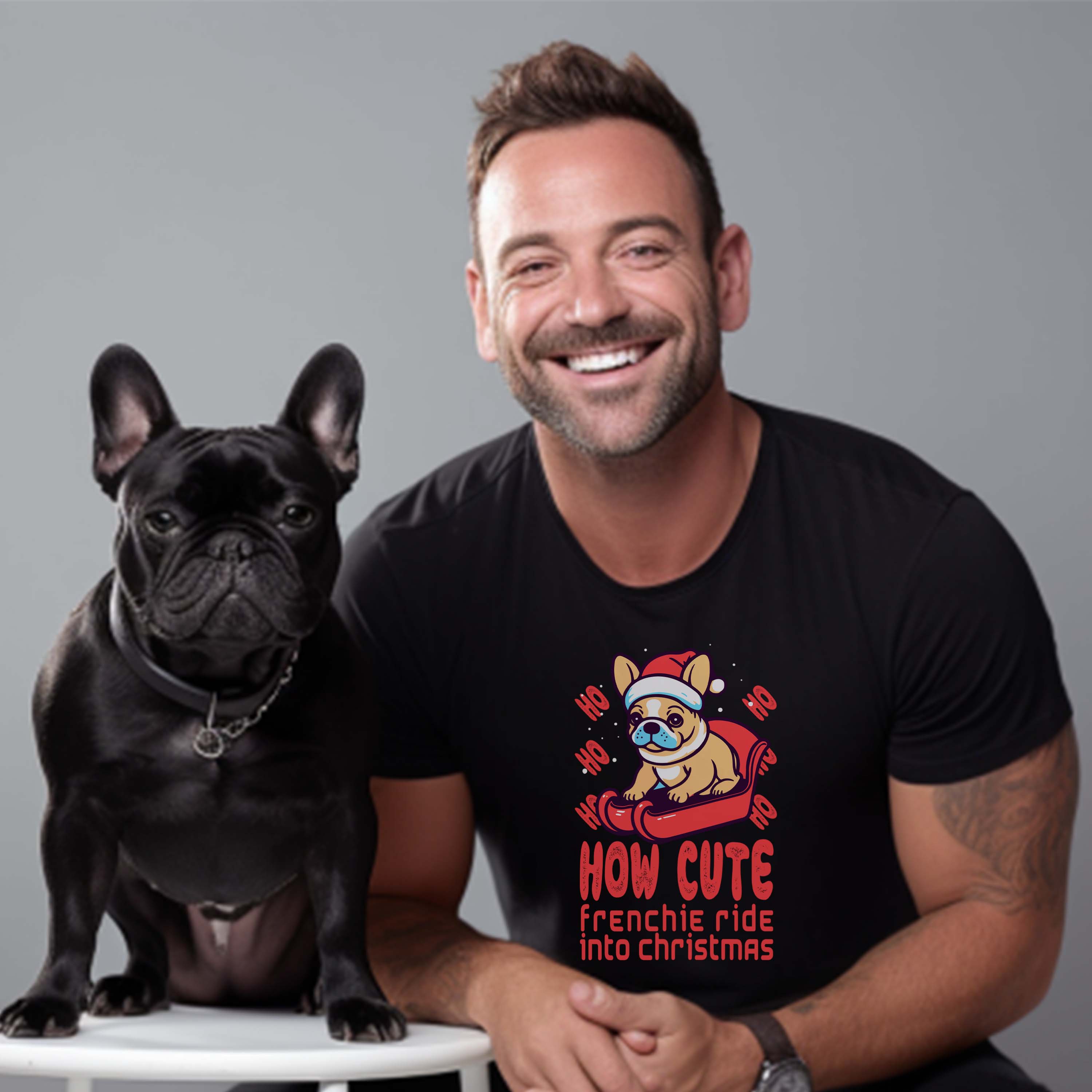 French Bulldog Cozy Dog Lover Tee for Frenchie Enthusiasts-fadou