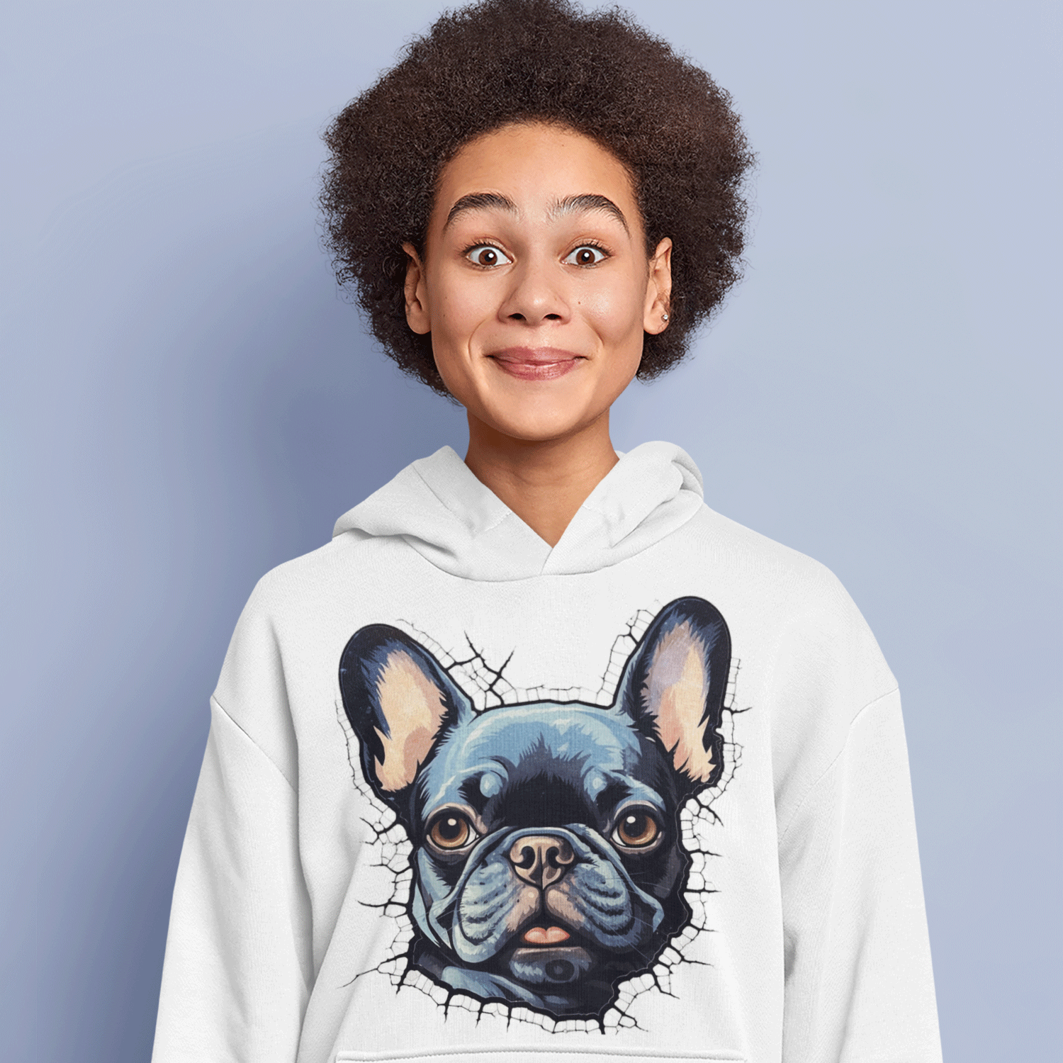 French Bulldog Cotton Fleece Hoodie for French Bulldogs-fadou
