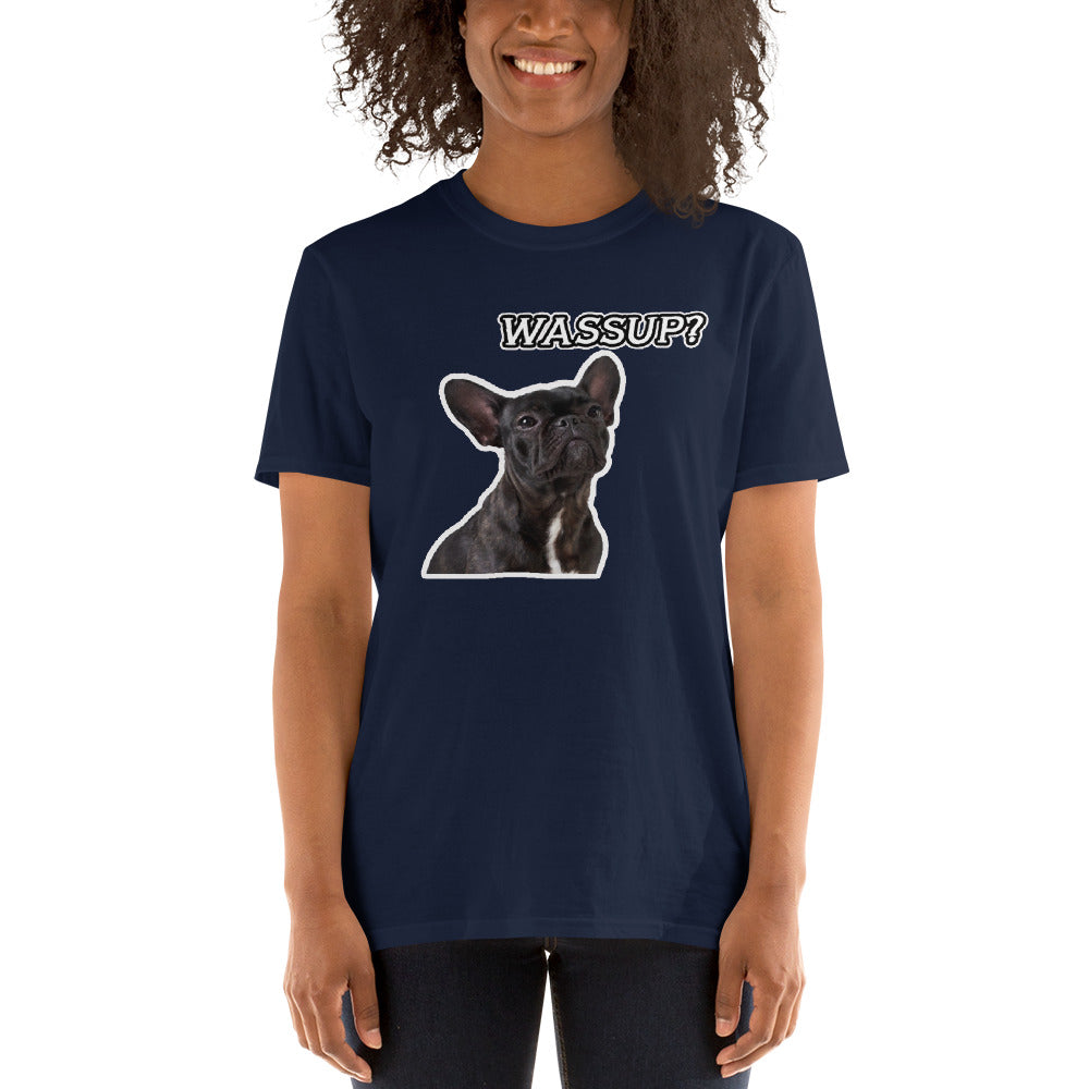 Stitch French Bulldog Cotton T-Shirt for Bulldog Owners-fadou