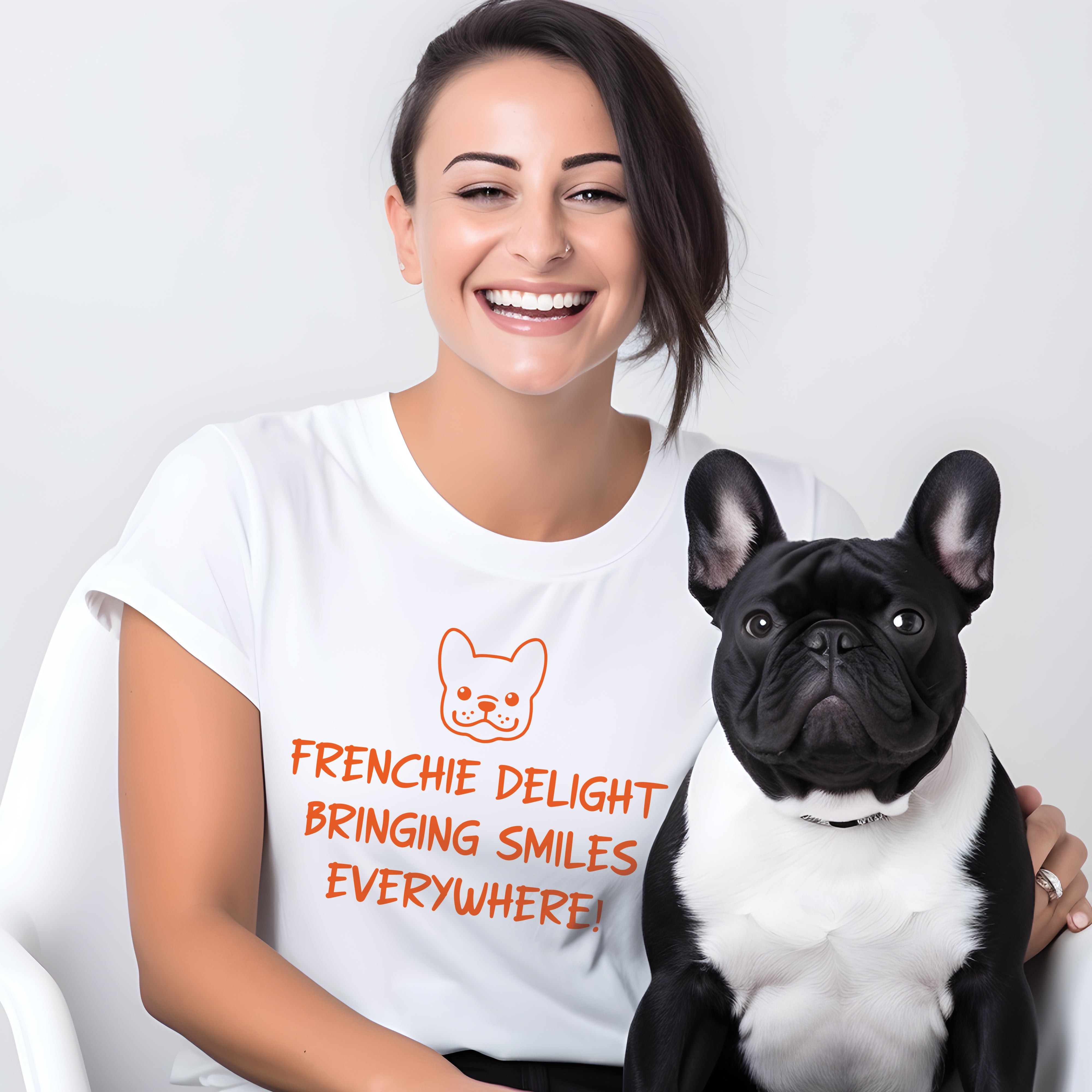 Positive French Bulldog Dog Lover Tee for Frenchie Fans-fadou